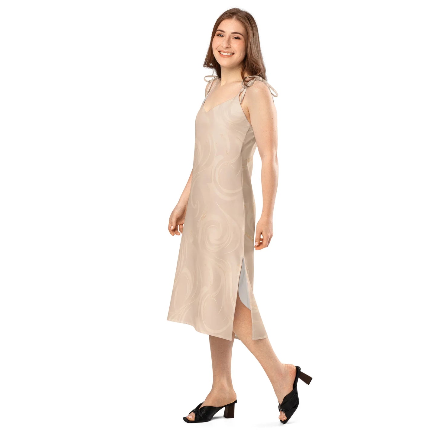 Tie-Strap Midi Dress - AwRans Clothing