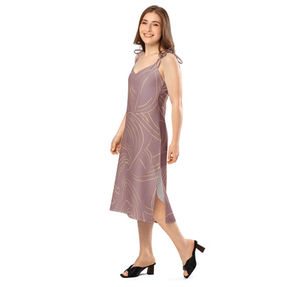 Tie-Strap Midi Dress - AwRans Clothing