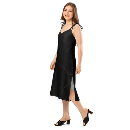 Tie-Strap Midi Dress - AwRans Clothing
