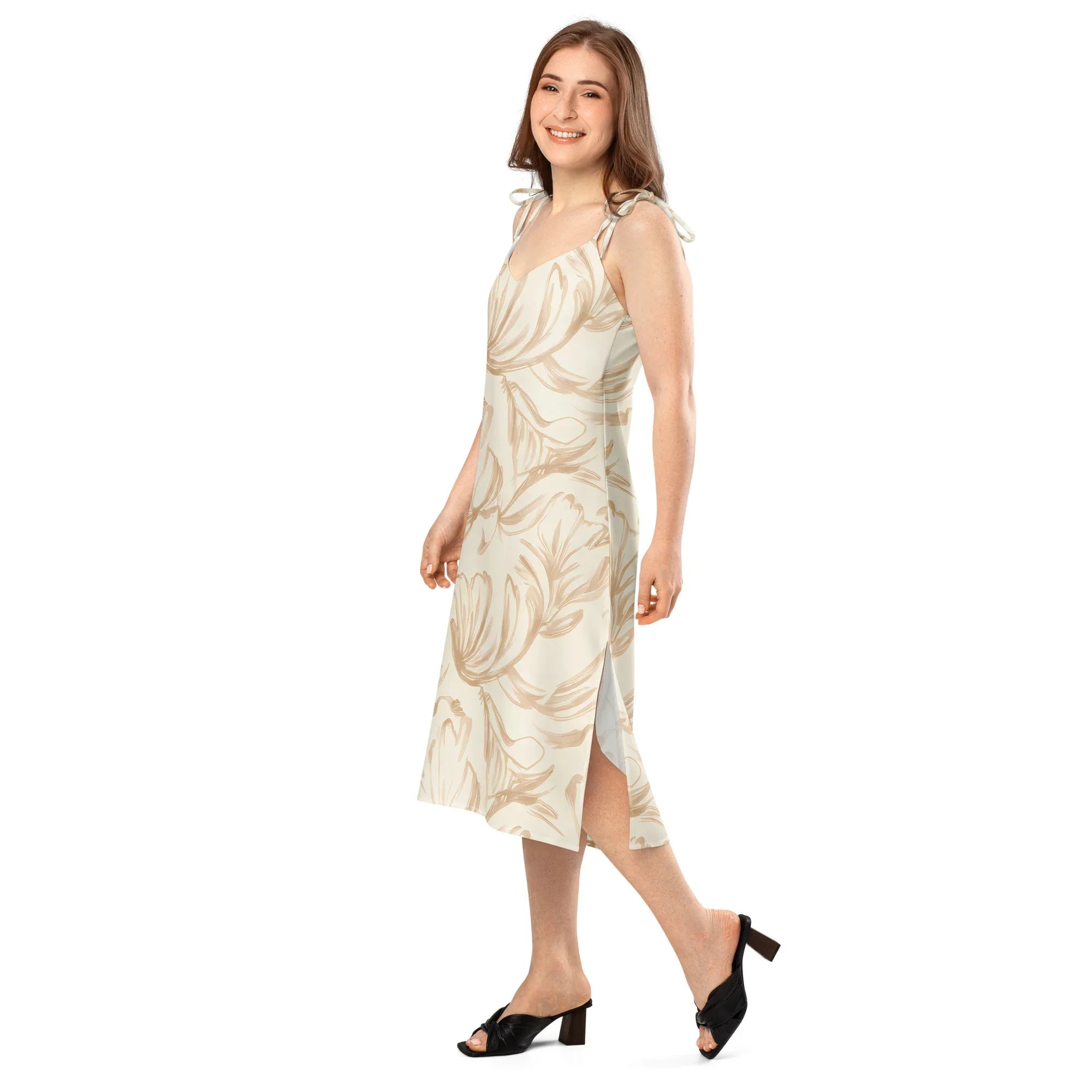 Tie-Strap Midi Dress Dress AwRans Clothing all-over-print-slip-dress-white-left-front-689c59623d547