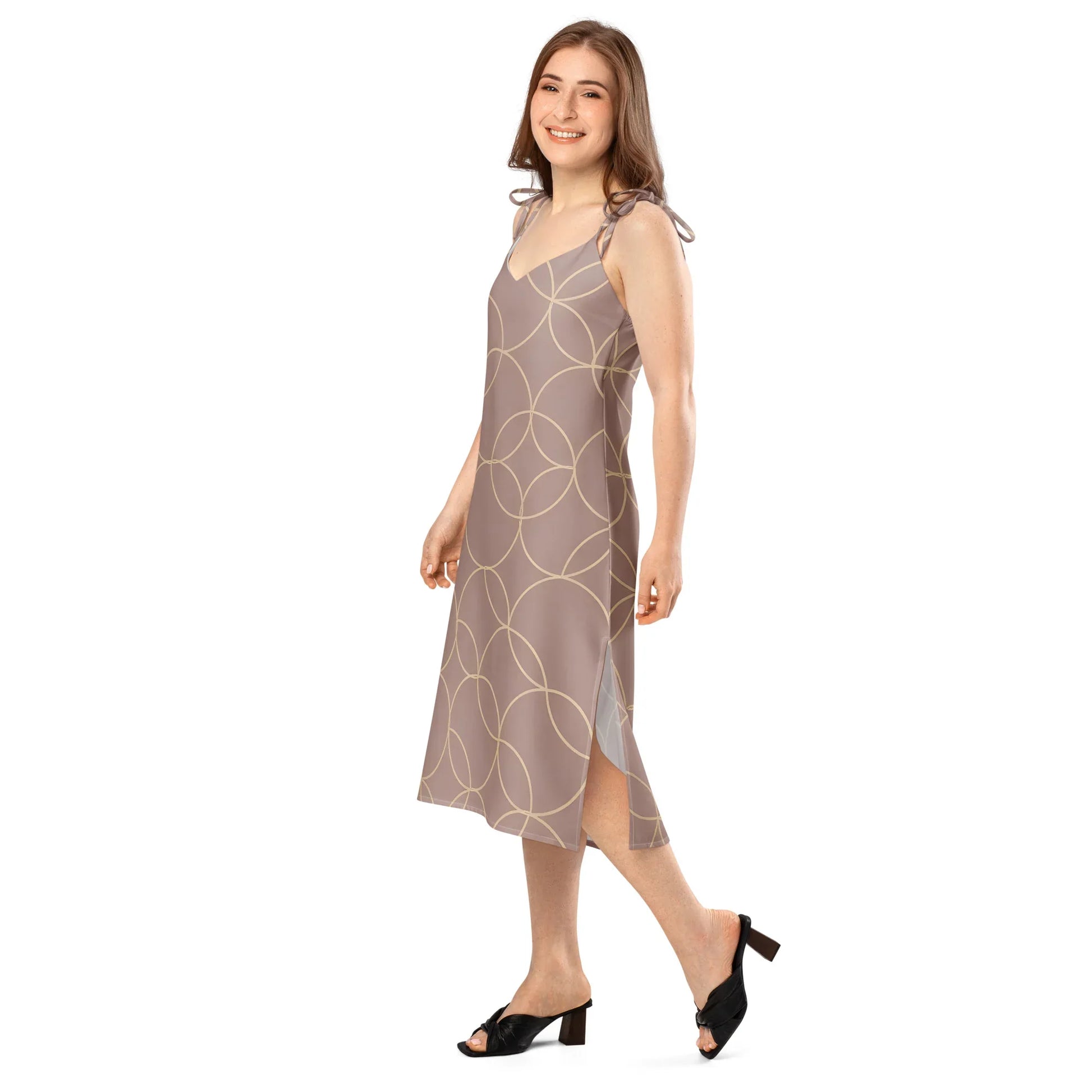 Tie-Strap Midi Dress - AwRans Clothing