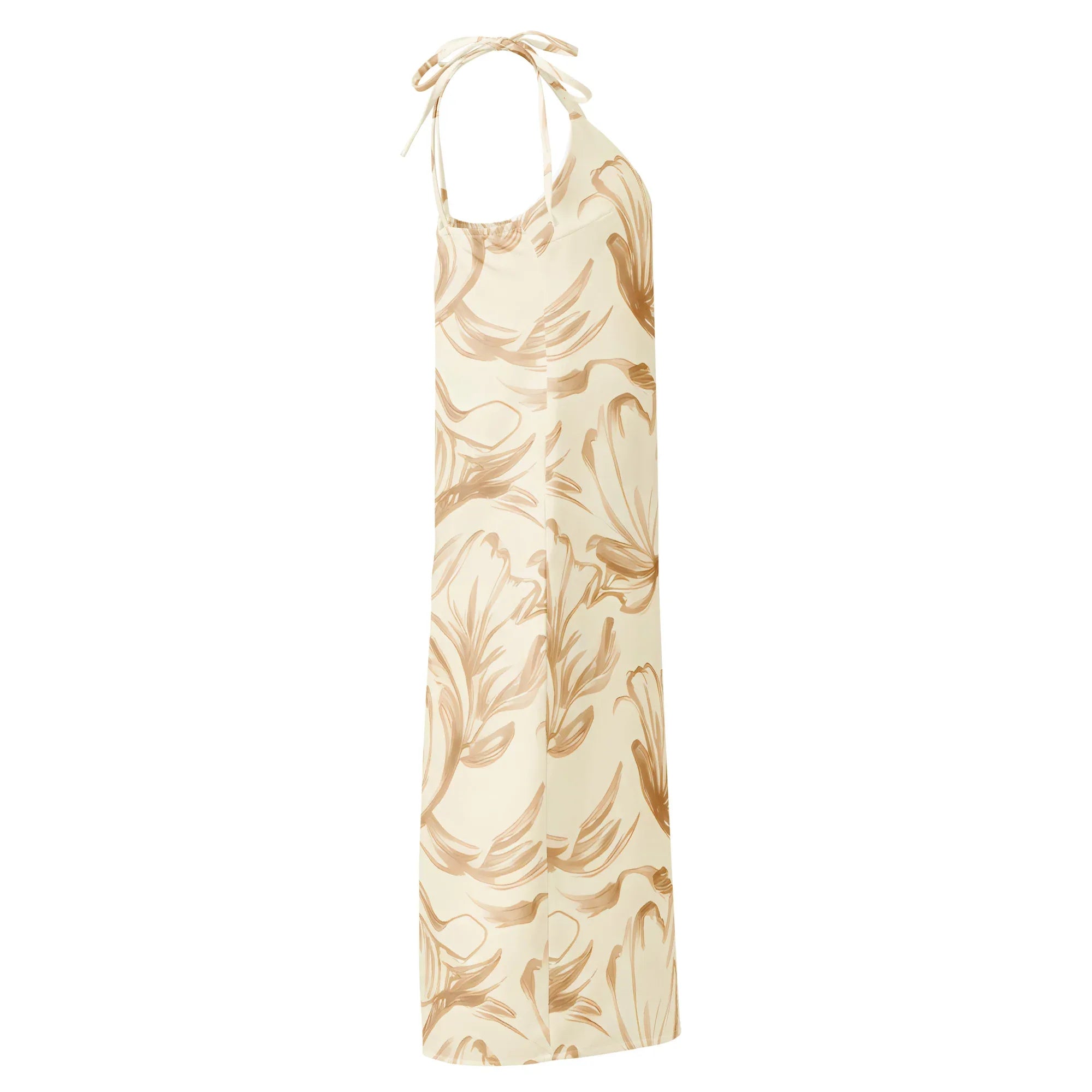 Tie-Strap Midi Dress Dress AwRans Clothing all-over-print-slip-dress-white-right-689c59623e2b5