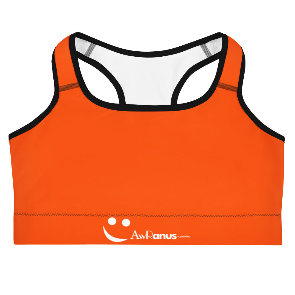 Sports Bra Black Sports Bra AwRans Clothing all-over-print-sports-bra-black-front-67ebec034510d