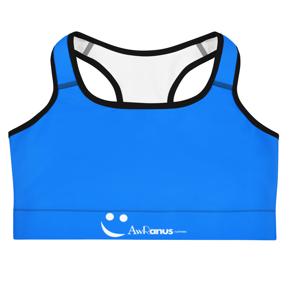 Sports Bra Black Sports Bra AwRans Clothing all-over-print-sports-bra-black-front-67ebec90e9f85