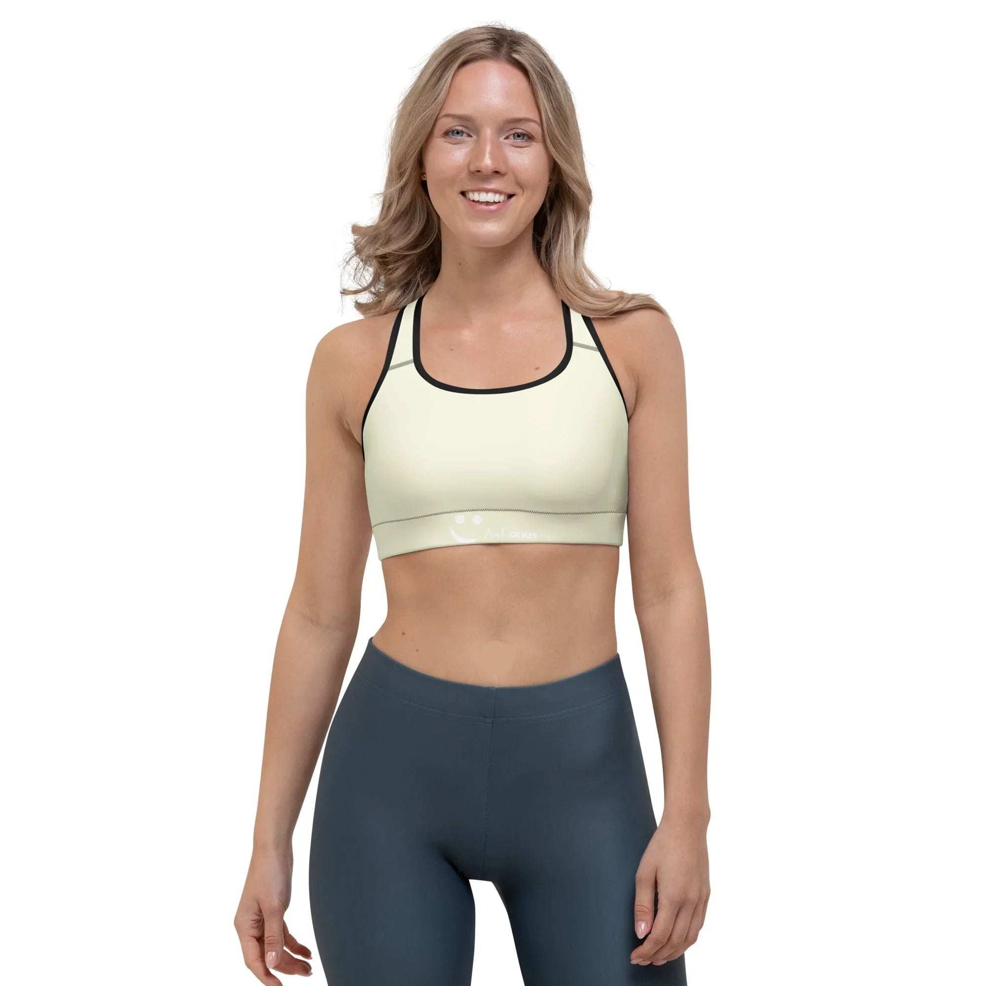 Sports Bra Sports Bra AwRans Clothing all-over-print-sports-bra-black-front-67ebf37820c32