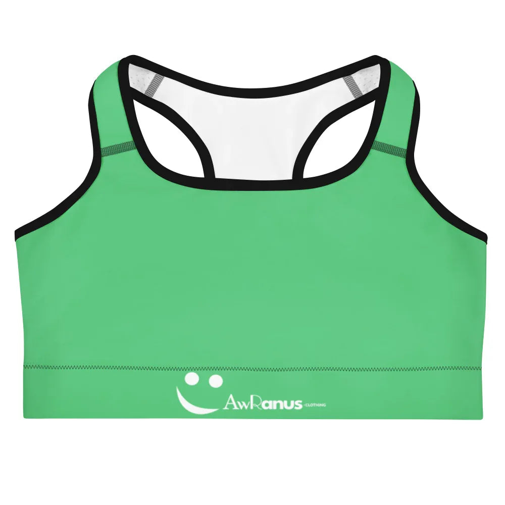 Sports Bra Black Sports Bra AwRans Clothing all-over-print-sports-bra-black-front-67ebf3ff01218