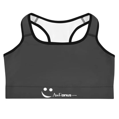 Sports Bra - Charcoal-Gray - AwRans Clothing
