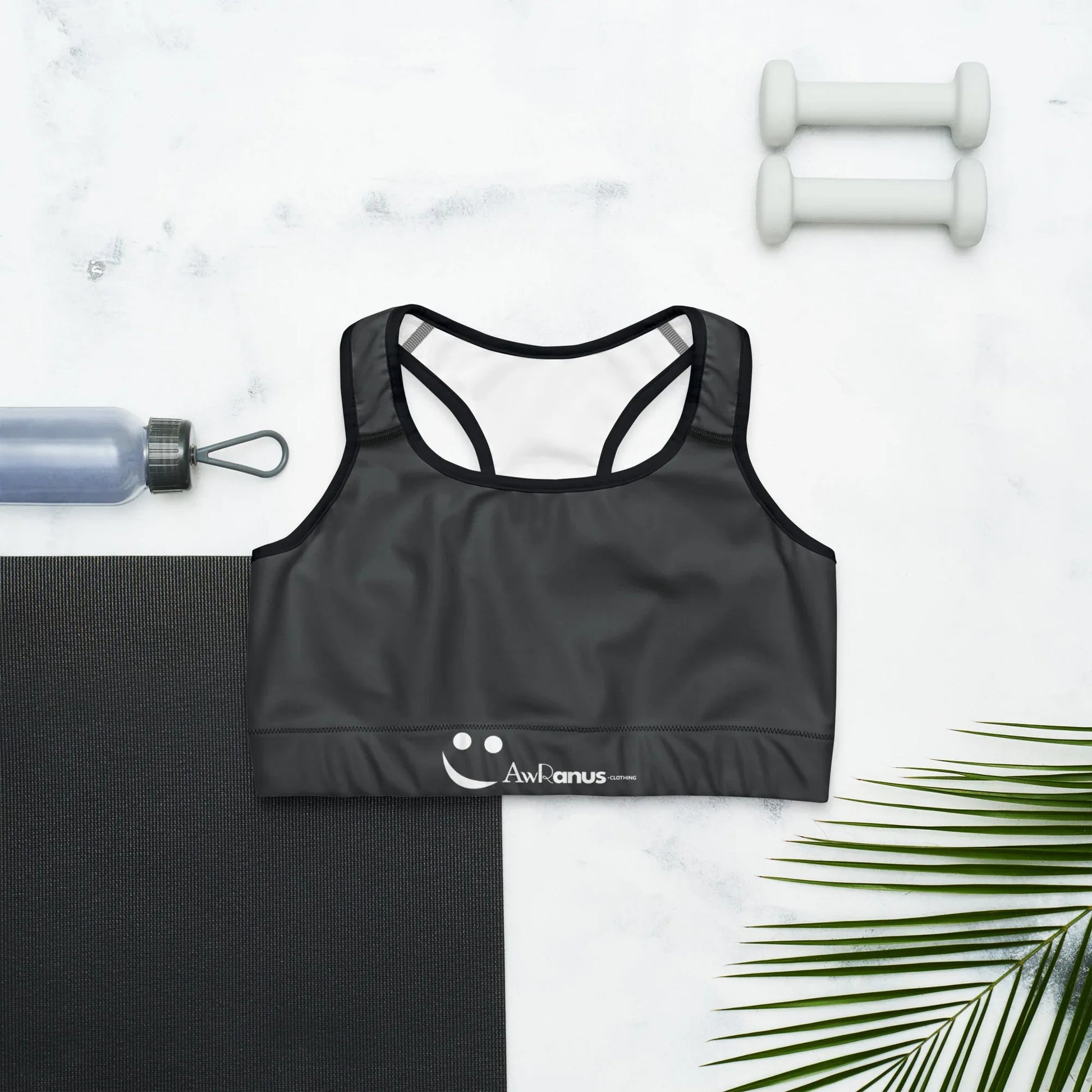 Sports Bra Black-Onyx - AwRans Clothing