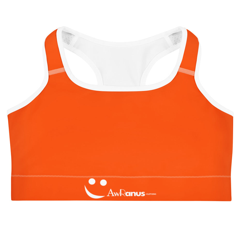 Sports Bra White Sports Bra AwRans Clothing all-over-print-sports-bra-white-front-67ebec034c5ff
