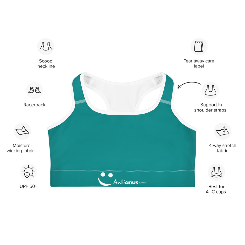 Sports Bra Sports Bra AwRans Clothing all-over-print-sports-bra-white-front-67ebede226673