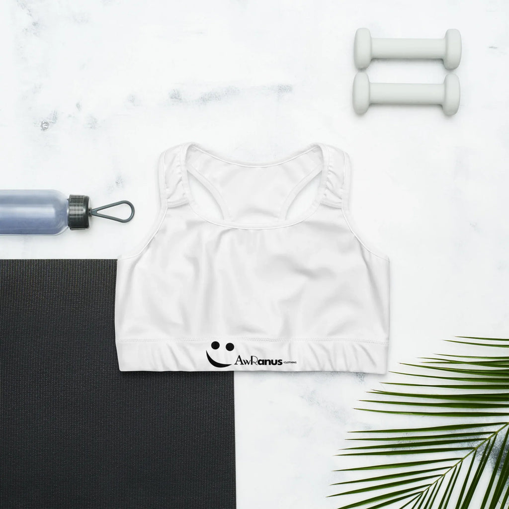 Sports Bra Sports Bra AwRans Clothing all-over-print-sports-bra-white-front-67ebf2f19b70a