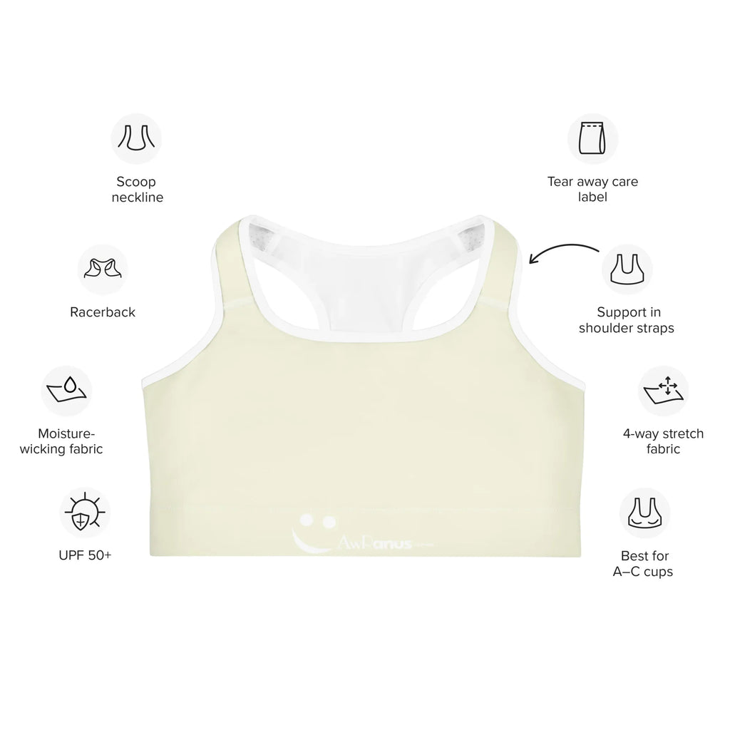 Sports Bra Sports Bra AwRans Clothing all-over-print-sports-bra-white-front-67ebf37822c43
