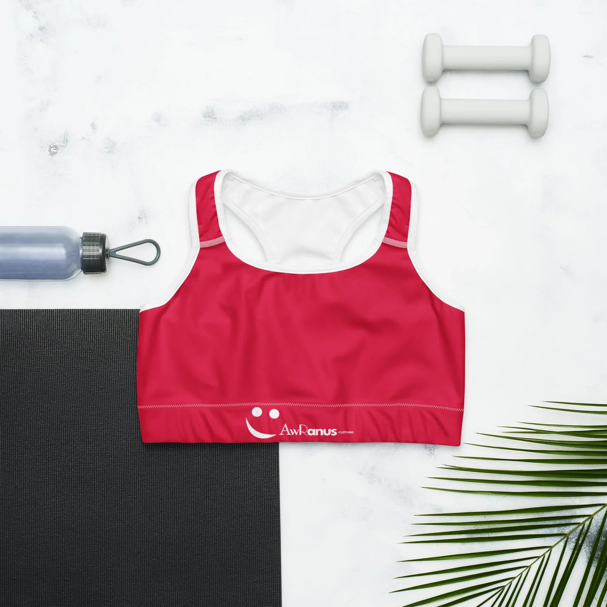 Sports Bra Sports Bra AwRans Clothing all-over-print-sports-bra-white-front-67ebfa5f4ac20