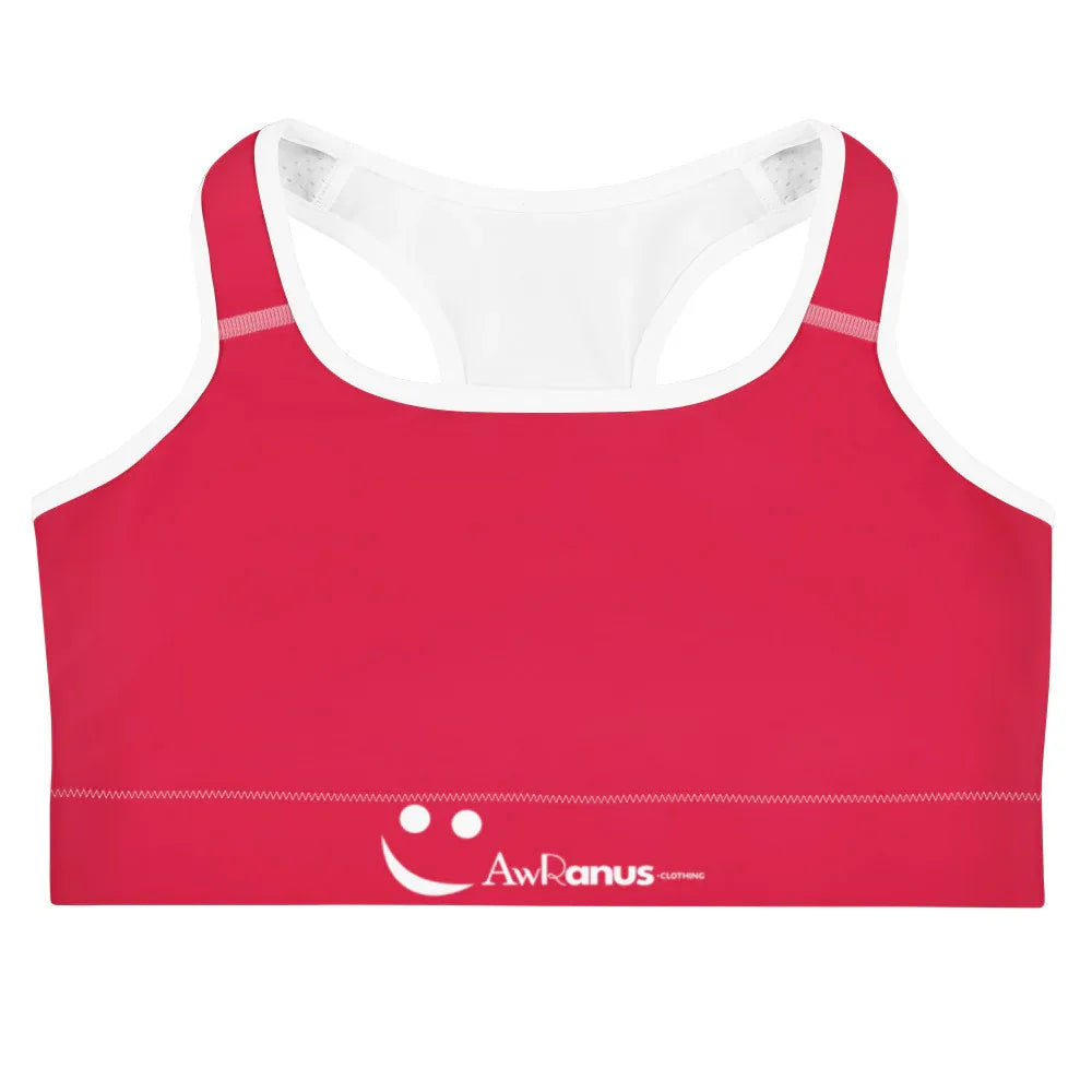 Sports Bra White Sports Bra AwRans Clothing all-over-print-sports-bra-white-front-67ebfa5f4b650