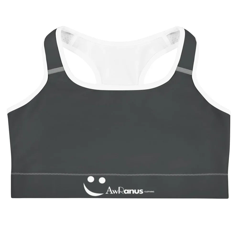 Sports Bra Black-Onyx - AwRans Clothing