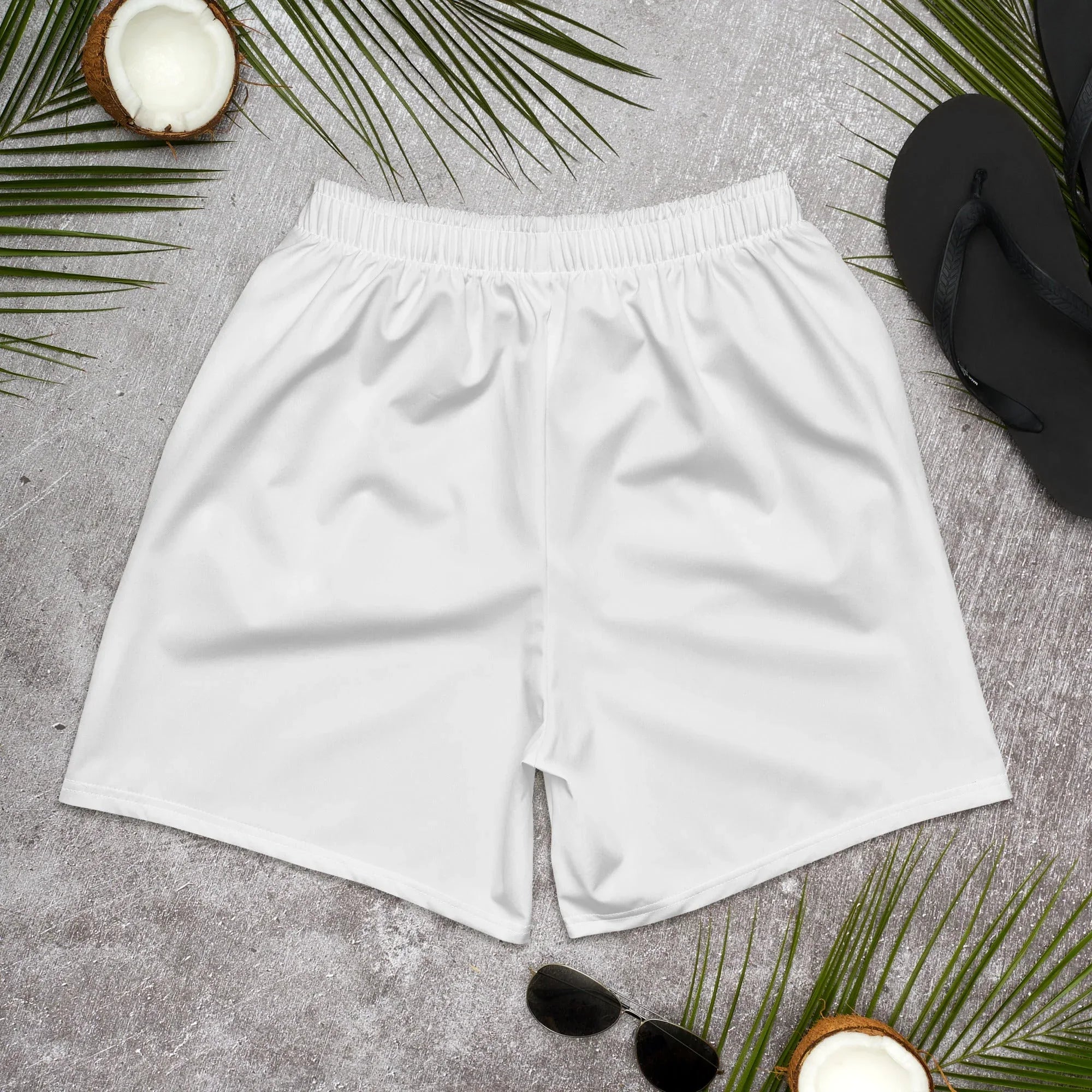 All-Over Print Unisex Athletic Long Shorts Long Shorts AwRans Clothing all-over-print-unisex-athletic-long-shorts-white-back-6753537c59498