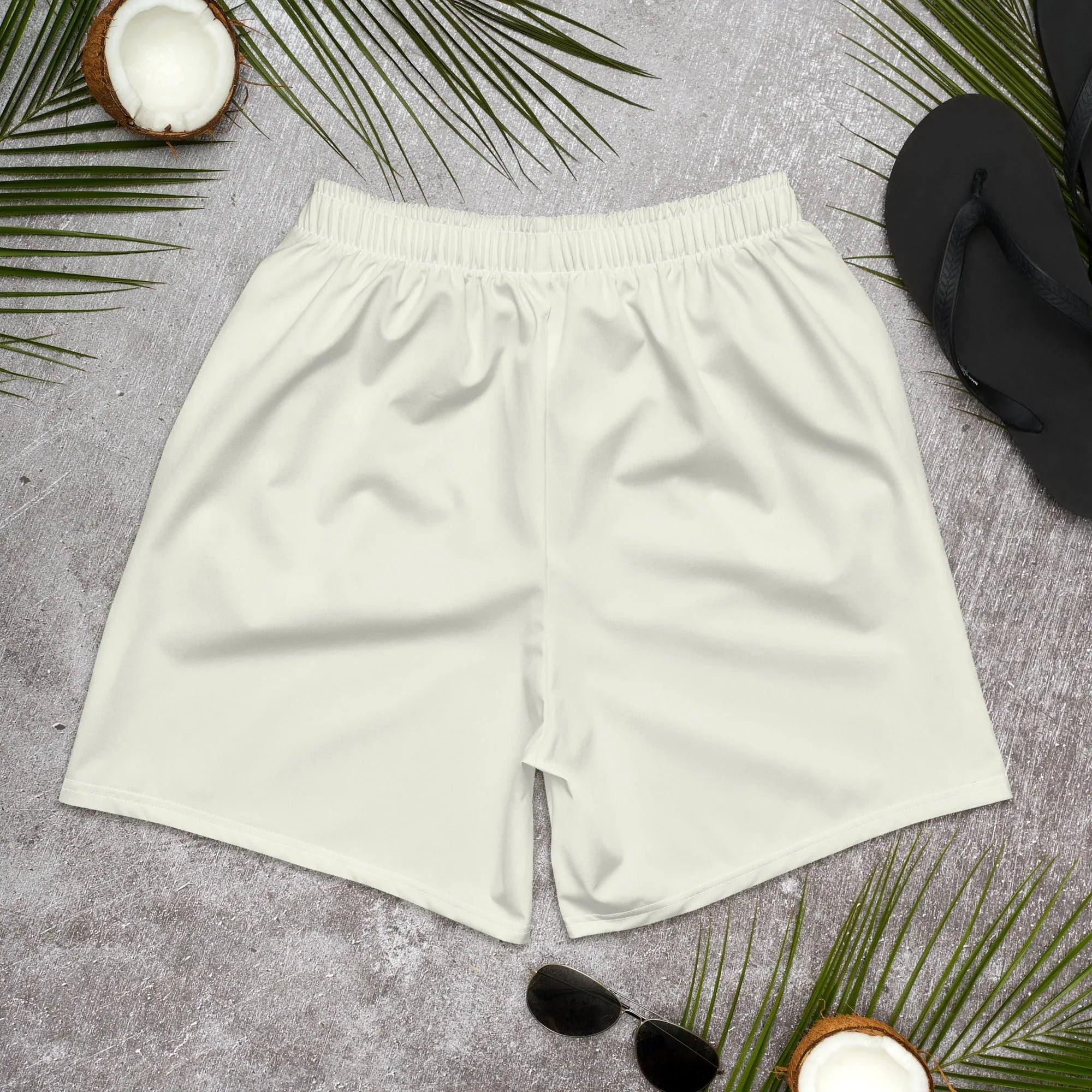 All-Over Print Unisex Athletic Long Shorts Long Shorts AwRans Clothing all-over-print-unisex-athletic-long-shorts-white-back-675356ccad347