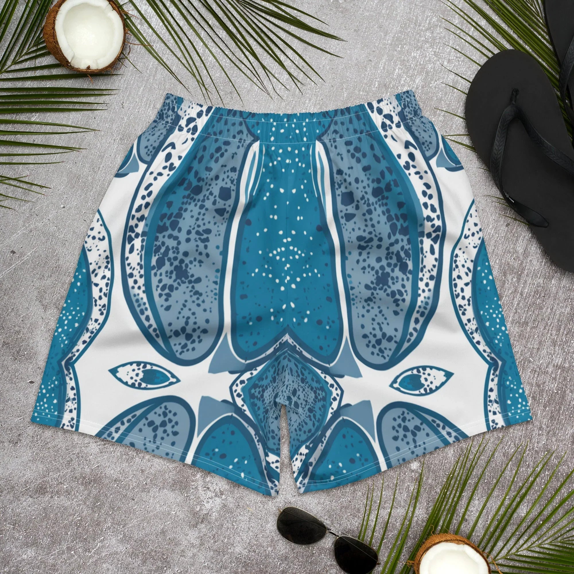 All-Over Print Unisex Athletic Long Shorts Long Shorts AwRans Clothing all-over-print-unisex-athletic-long-shorts-white-back-675357e52eb51
