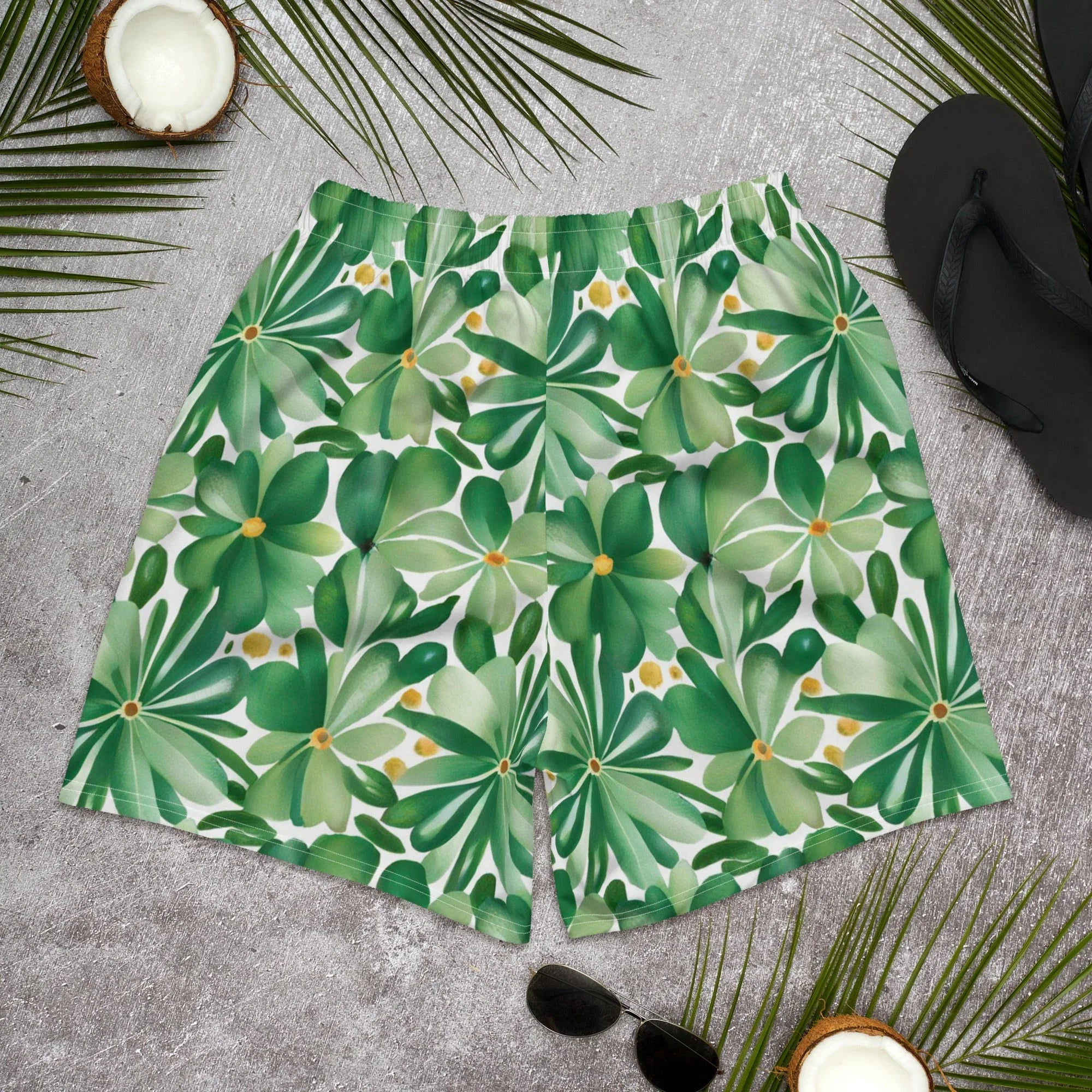 All-Over Print Unisex Athletic Long Shorts Long Shorts AwRans Clothing all-over-print-unisex-athletic-long-shorts-white-back-67535855ccf29