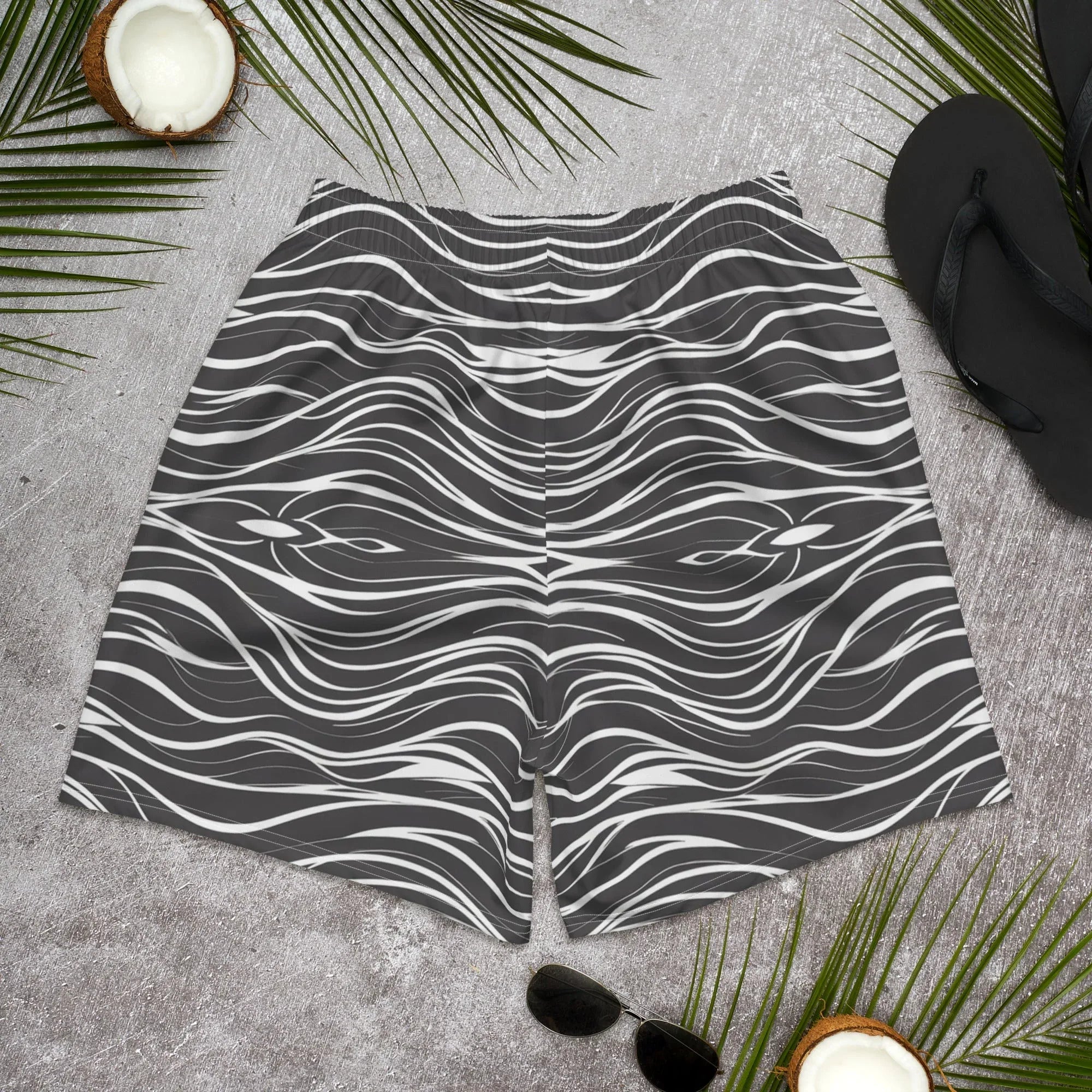 All-Over Print Unisex Athletic Long Shorts Long Shorts AwRans Clothing all-over-print-unisex-athletic-long-shorts-white-back-675358b2537ca