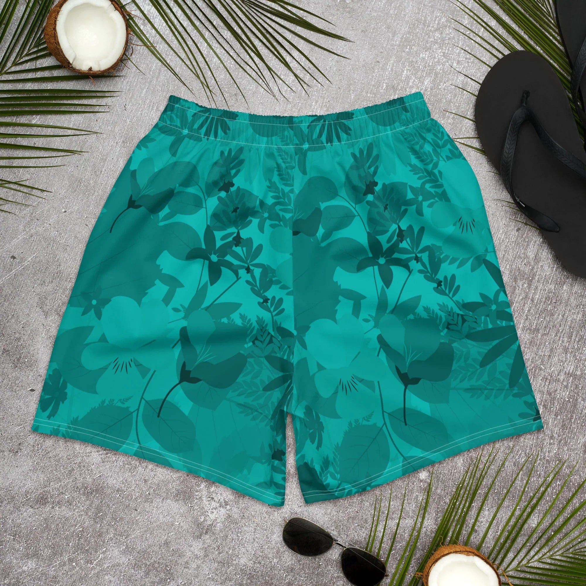 All-Over Print Unisex Athletic Long Shorts Long Shorts AwRans Clothing all-over-print-unisex-athletic-long-shorts-white-back-67536cd49621c