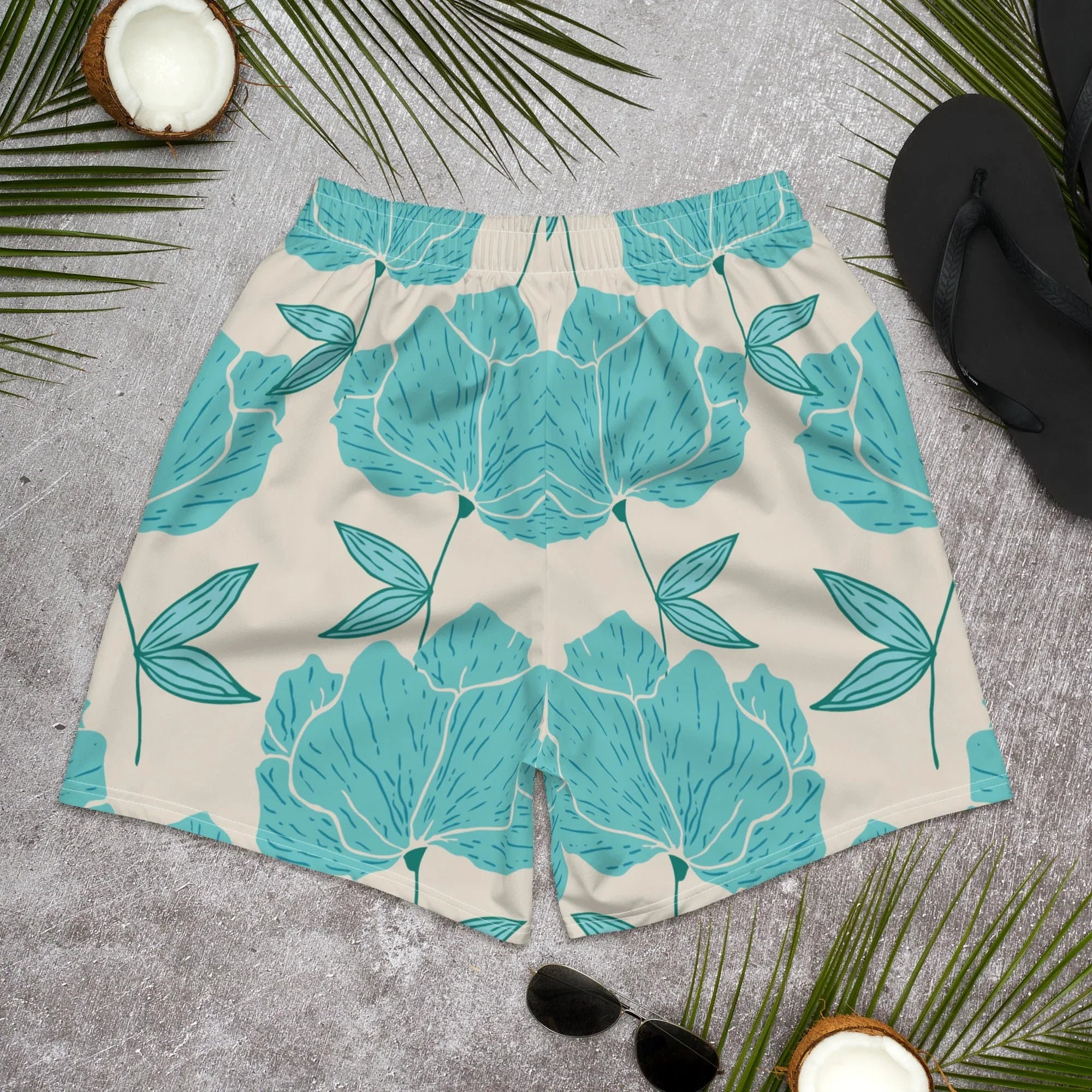 All-Over Print Unisex Athletic Long Shorts Long Shorts AwRans Clothing all-over-print-unisex-athletic-long-shorts-white-back-67536d0604c53