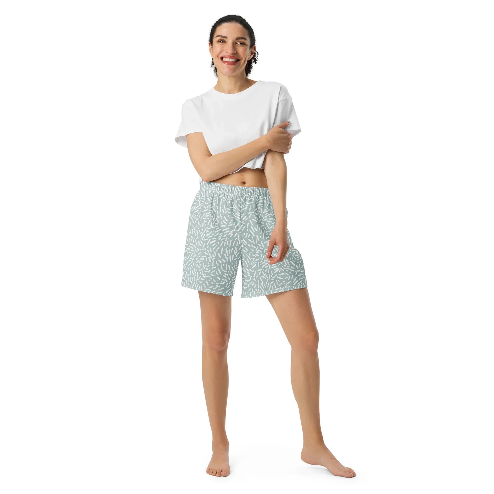 All-Over Print Unisex Athletic Long Shorts - AwRans Clothing