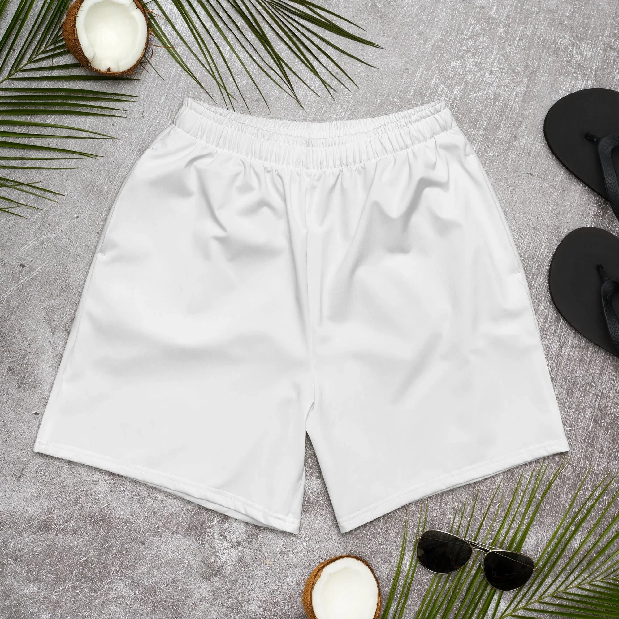 All-Over Print Unisex Athletic Long Shorts 6XL Long Shorts AwRans Clothing all-over-print-unisex-athletic-long-shorts-white-front-6753537c58de2