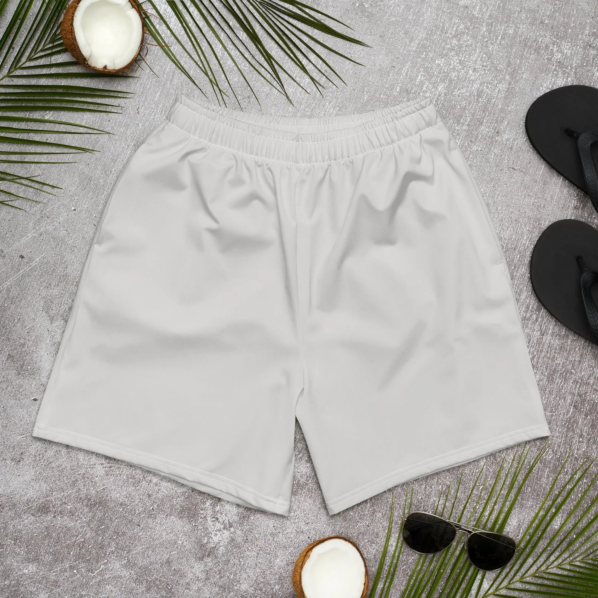 All-Over Print Unisex Athletic Long Shorts 6XL Long Shorts AwRans Clothing all-over-print-unisex-athletic-long-shorts-white-front-675353b2a1675