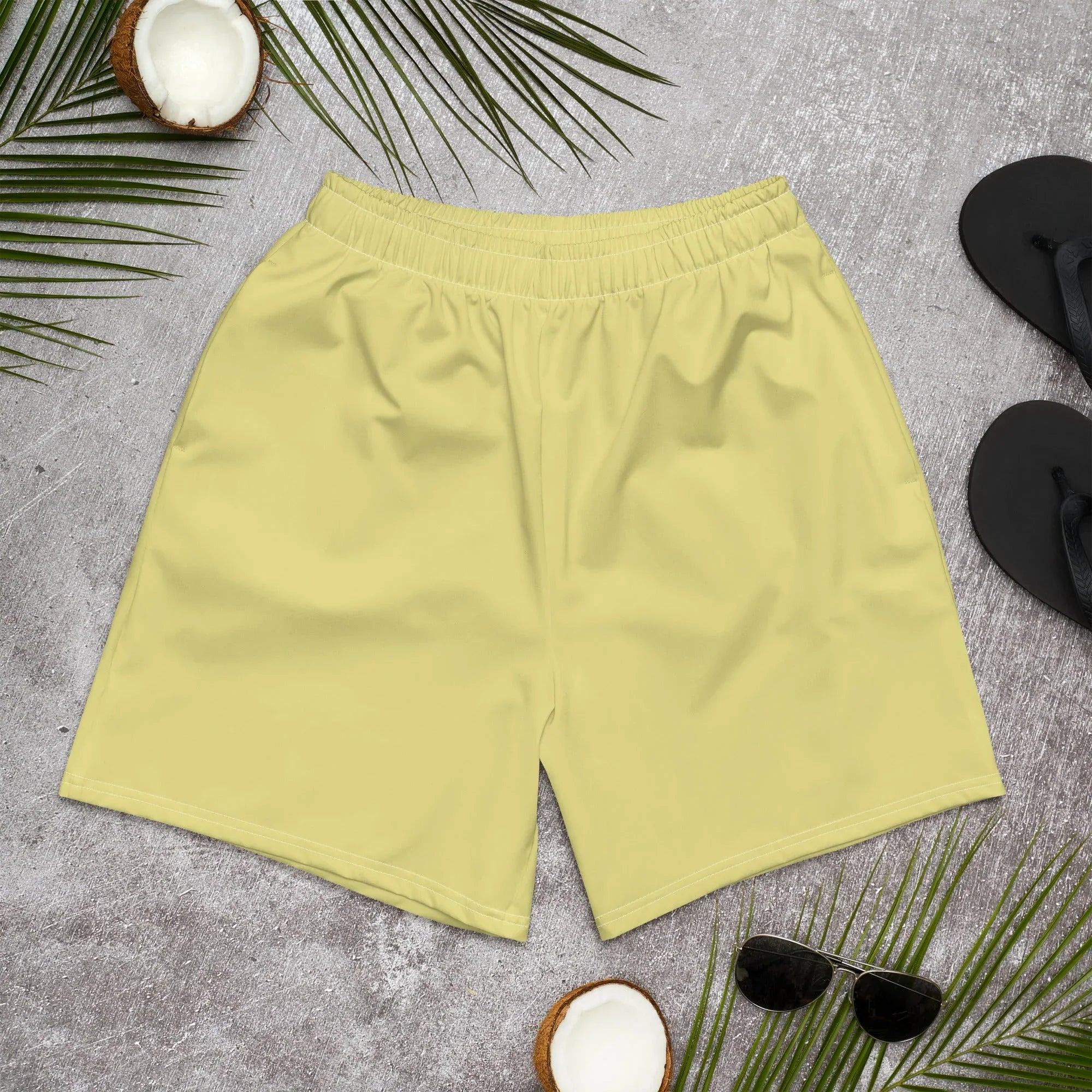 All-Over Print Unisex Athletic Long Shorts 6XL Long Shorts AwRans Clothing all-over-print-unisex-athletic-long-shorts-white-front-675356675c642
