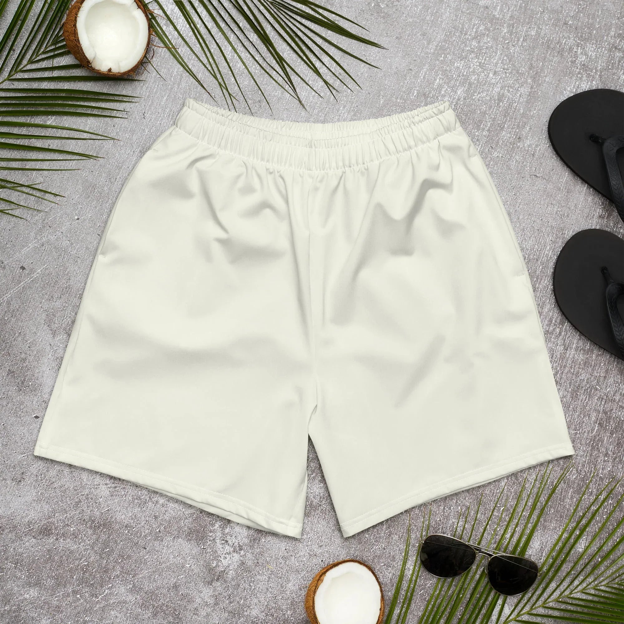 All-Over Print Unisex Athletic Long Shorts 6XL Long Shorts AwRans Clothing all-over-print-unisex-athletic-long-shorts-white-front-675356ccac291