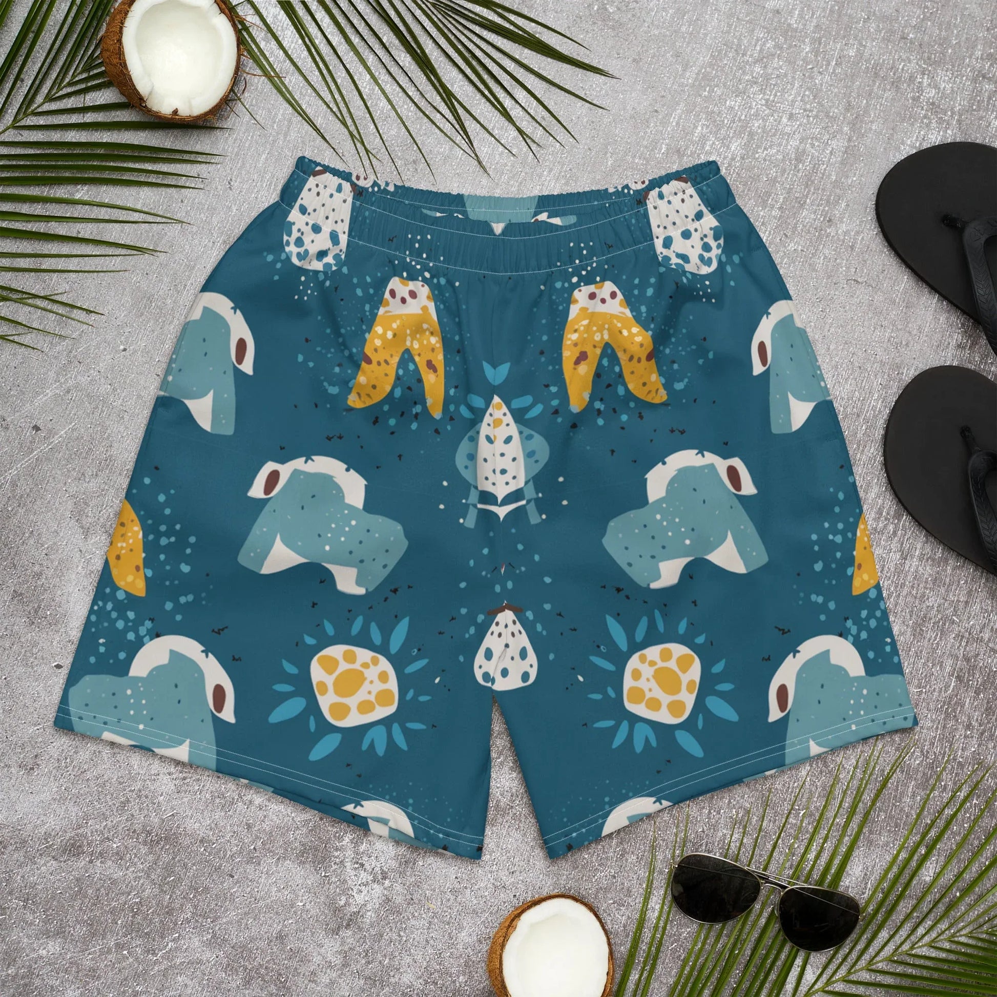 All-Over Print Unisex Athletic Long Shorts - AwRans Clothing