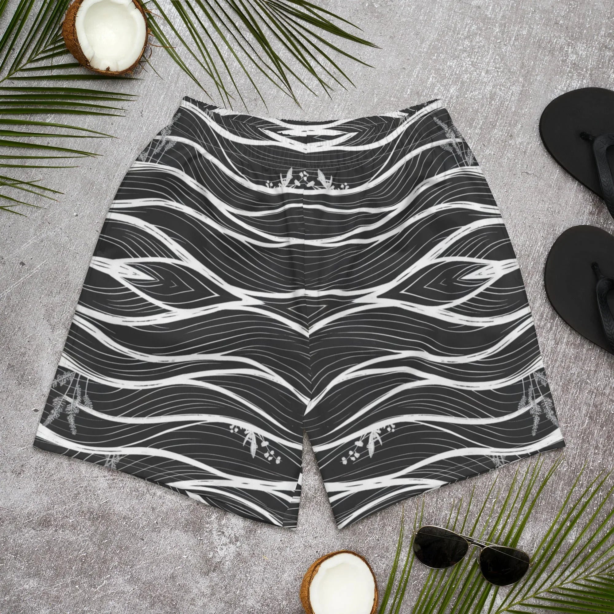 All-Over Print Unisex Athletic Long Shorts 6XL Long Shorts AwRans Clothing all-over-print-unisex-athletic-long-shorts-white-front-67536b40073b9