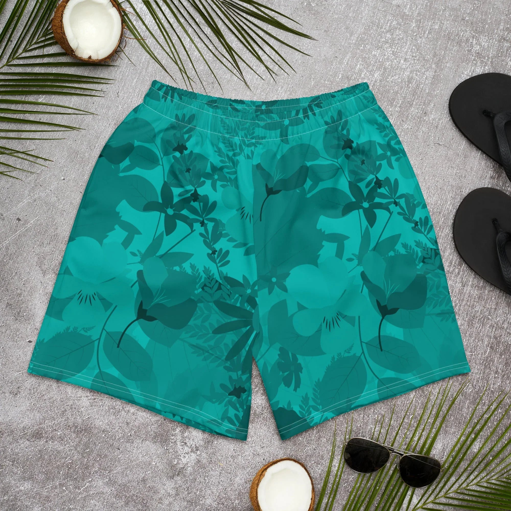 All-Over Print Unisex Athletic Long Shorts 6XL Long Shorts AwRans Clothing all-over-print-unisex-athletic-long-shorts-white-front-67536cd495c70