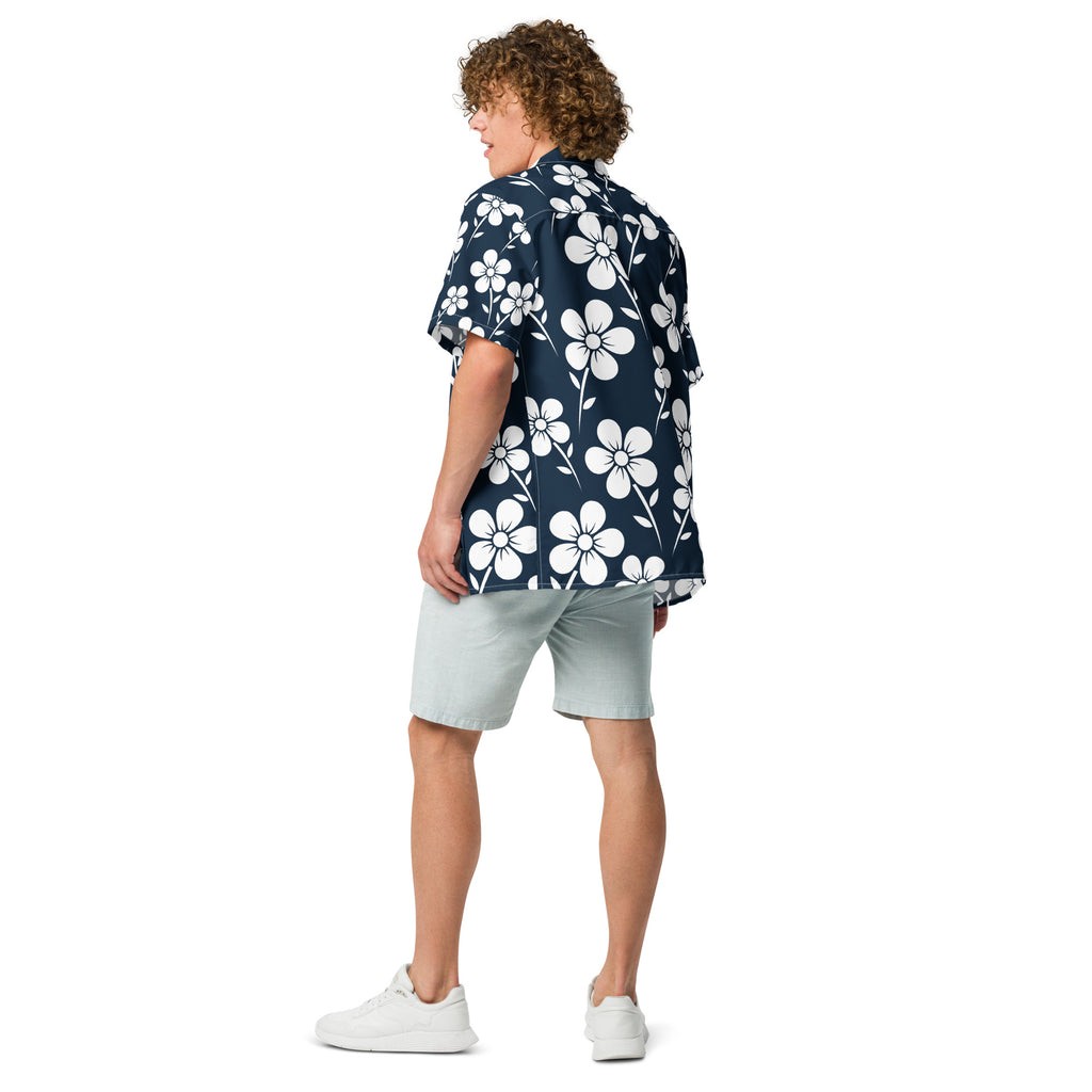 Unisex Button Shirt button shirt AwRans Clothing all-over-print-unisex-button-shirt-white-back-67c4f37b7a929