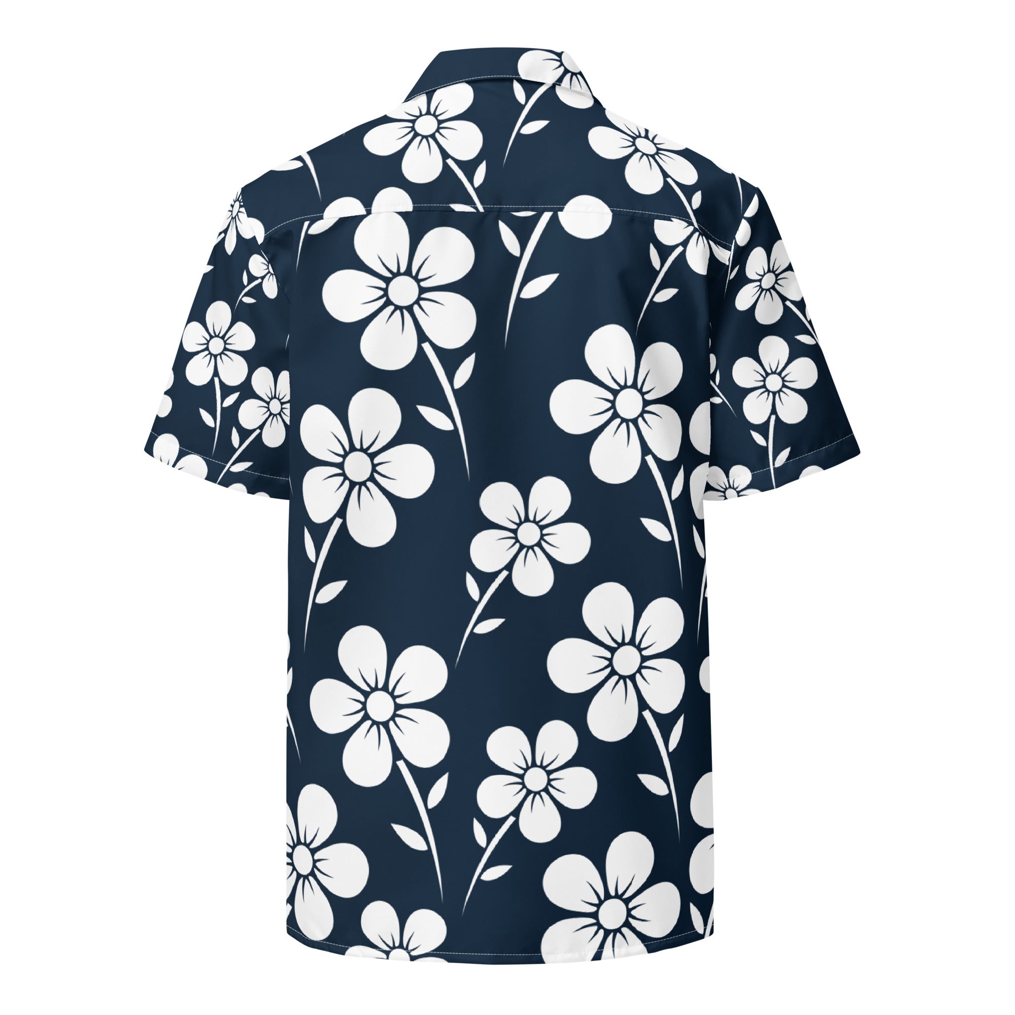 Unisex Button Shirt button shirt AwRans Clothing all-over-print-unisex-button-shirt-white-back-67c4f37b7ab1e
