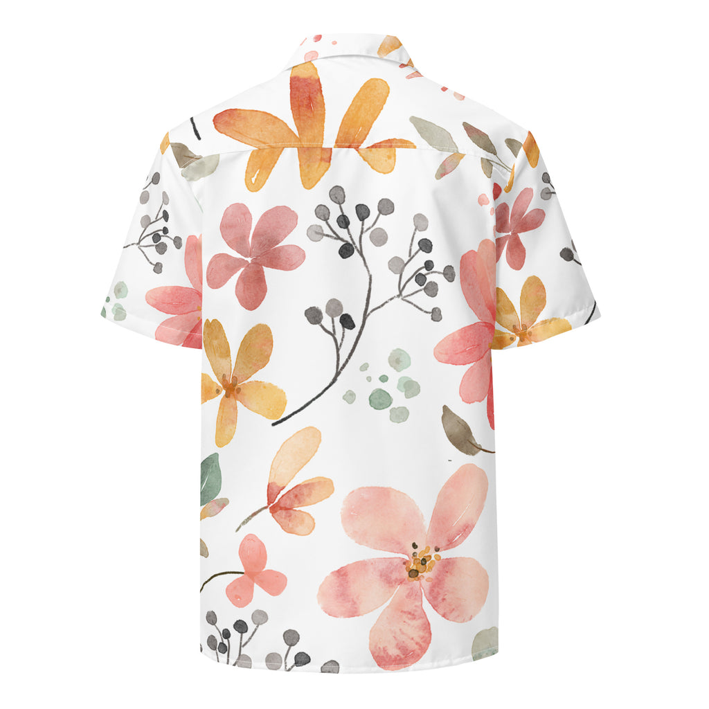 Unisex Button Shirt button shirt AwRans Clothing all-over-print-unisex-button-shirt-white-back-67c4f419ef9dc