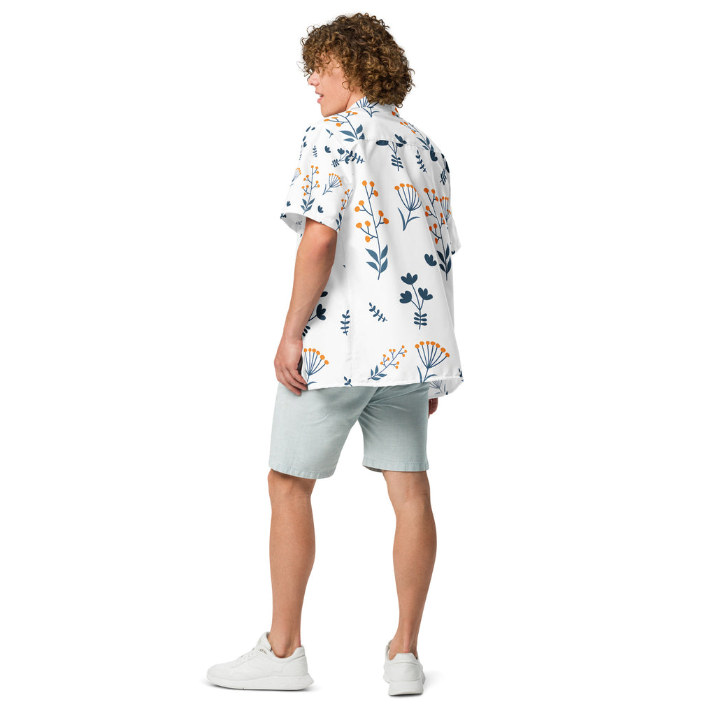 Unisex Button Shirt button shirt AwRans Clothing all-over-print-unisex-button-shirt-white-back-67c4f65700bb9