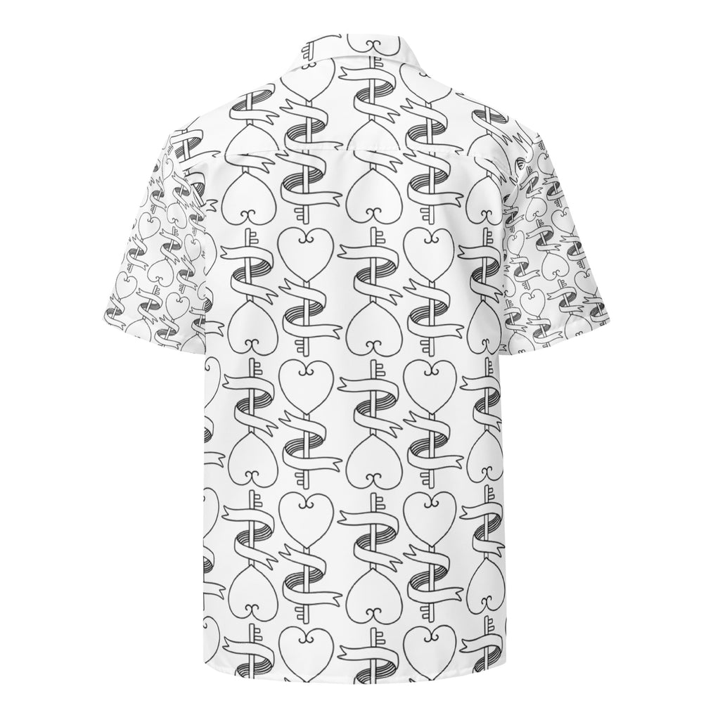 Unisex Button Shirt button shirt AwRans Clothing all-over-print-unisex-button-shirt-white-back-67c4f68ce8ab3