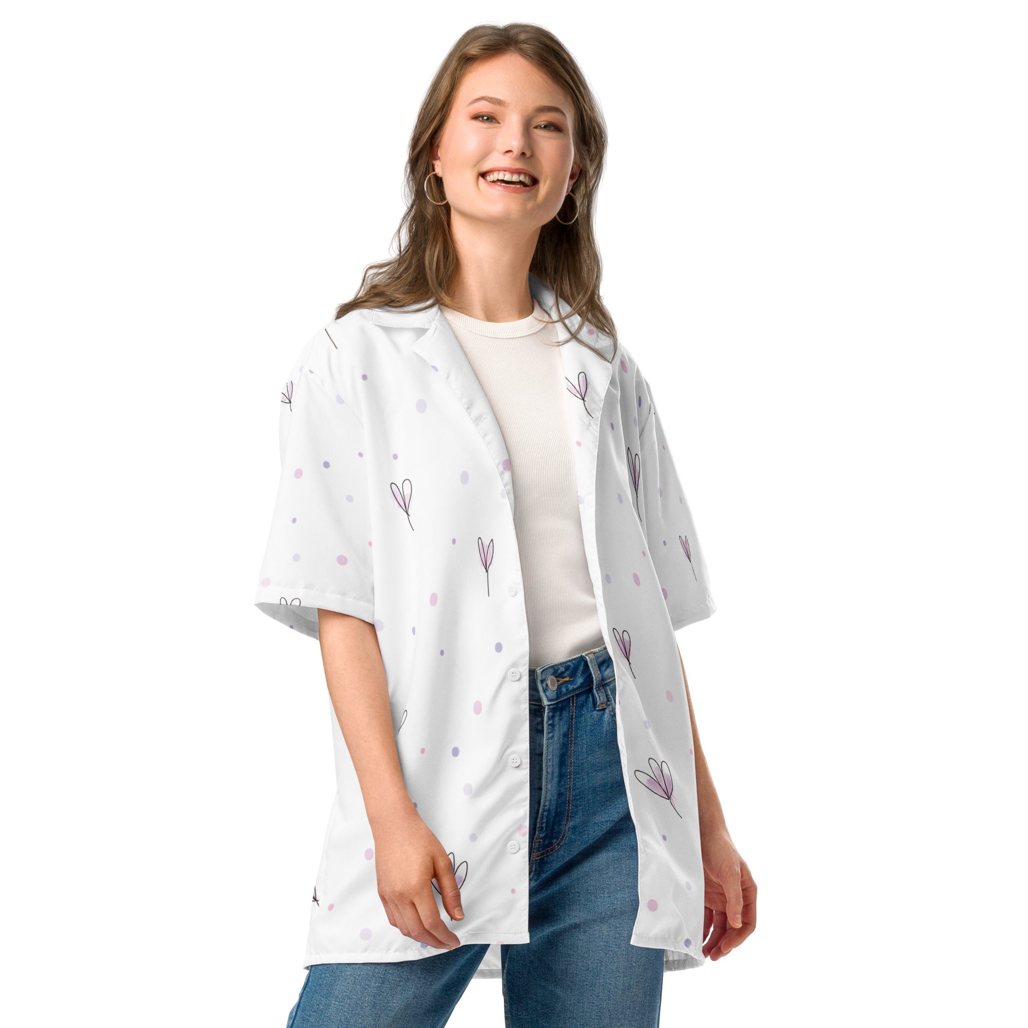 Unisex Button Shirt button shirt AwRans Clothing all-over-print-unisex-button-shirt-white-front-2-67c4f5cb4d39c