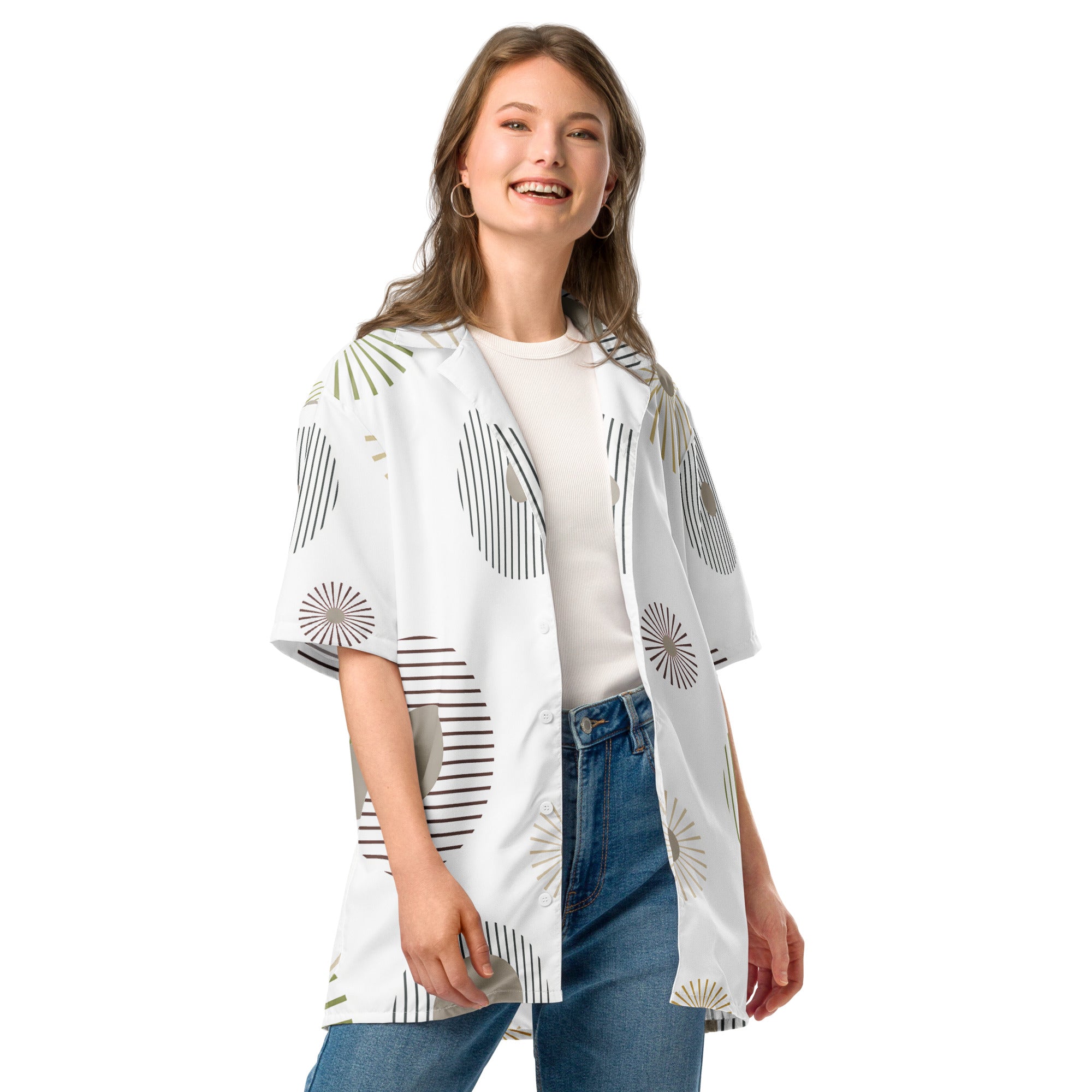 Unisex Button Shirt button shirt AwRans Clothing all-over-print-unisex-button-shirt-white-front-2-67c4f61dc9d11