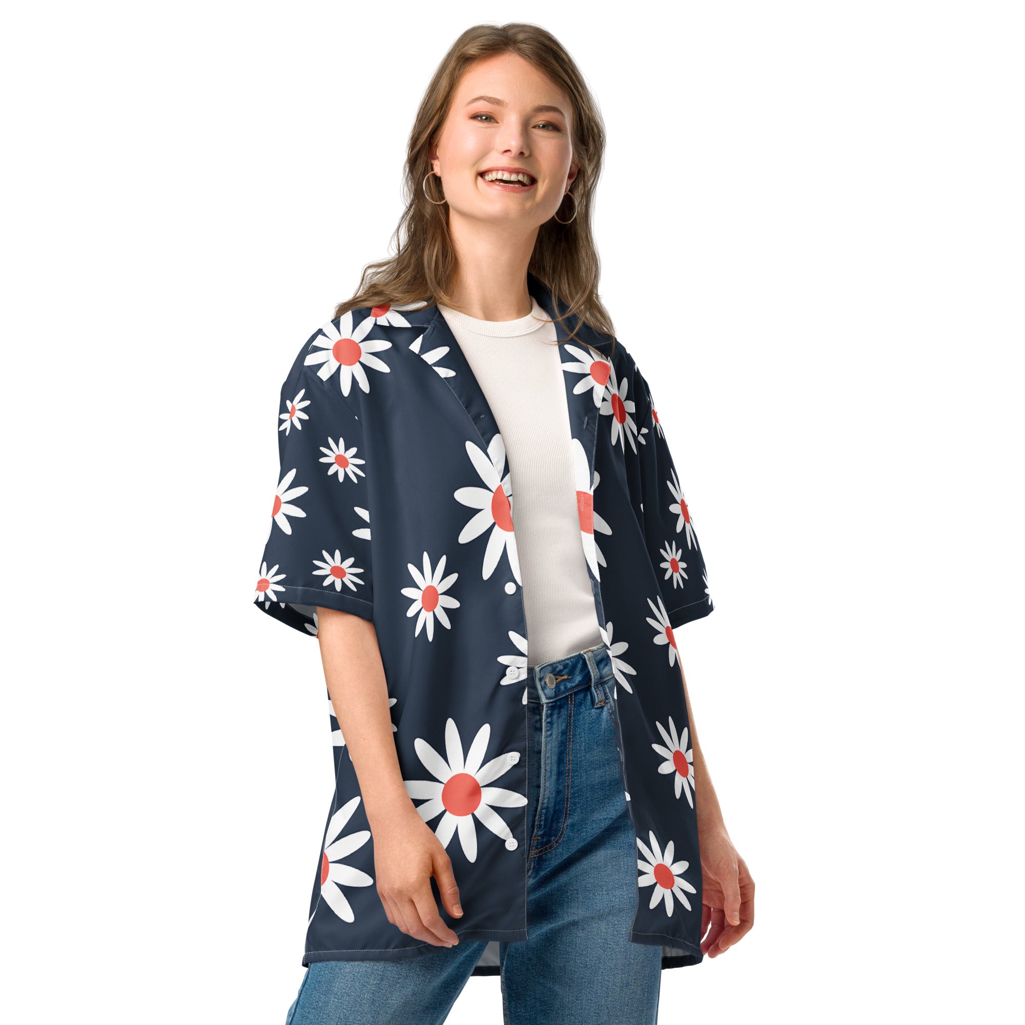 Unisex Button Shirt button shirt AwRans Clothing all-over-print-unisex-button-shirt-white-front-2-67c4f6e057c48