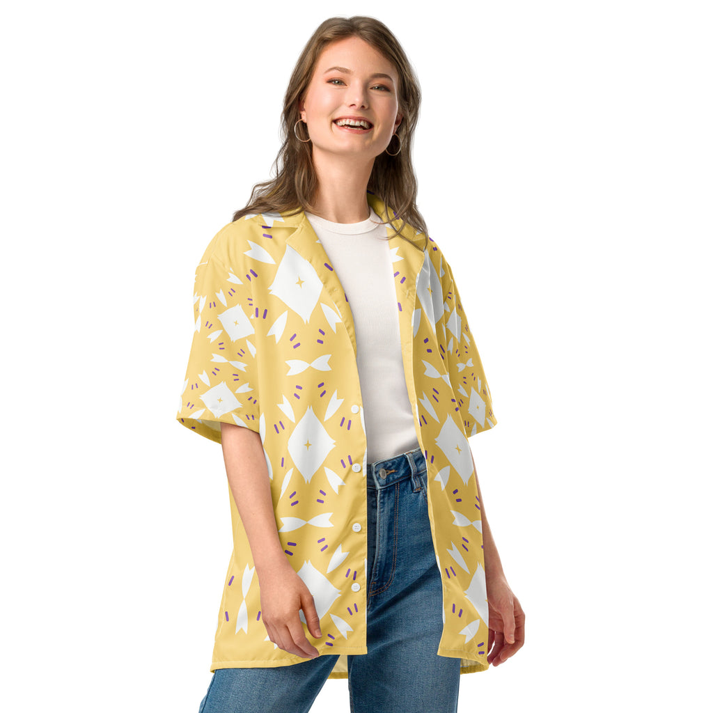 Unisex Button Shirt button shirt AwRans Clothing all-over-print-unisex-button-shirt-white-front-2-67c4f71402d5e