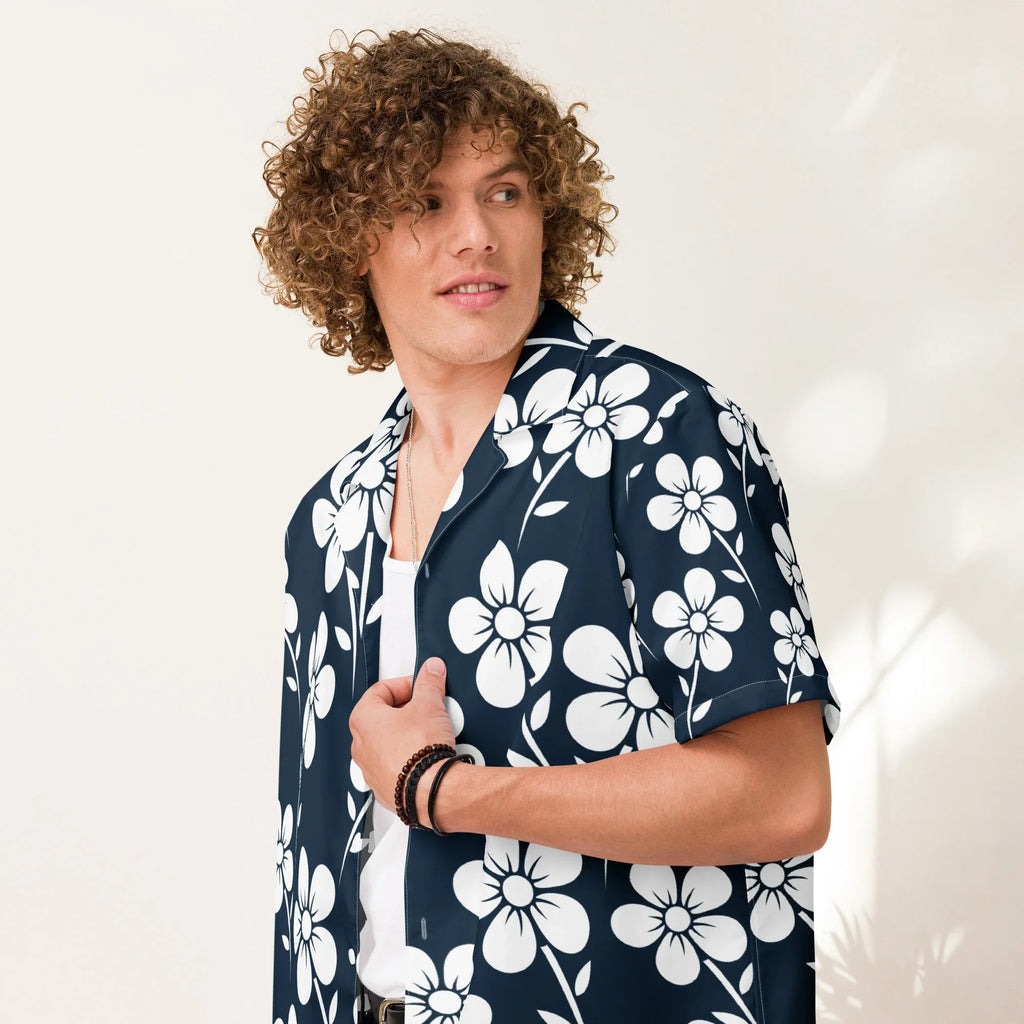 Unisex Button Shirt button shirt AwRans Clothing all-over-print-unisex-button-shirt-white-front-67c4f37b7a6df