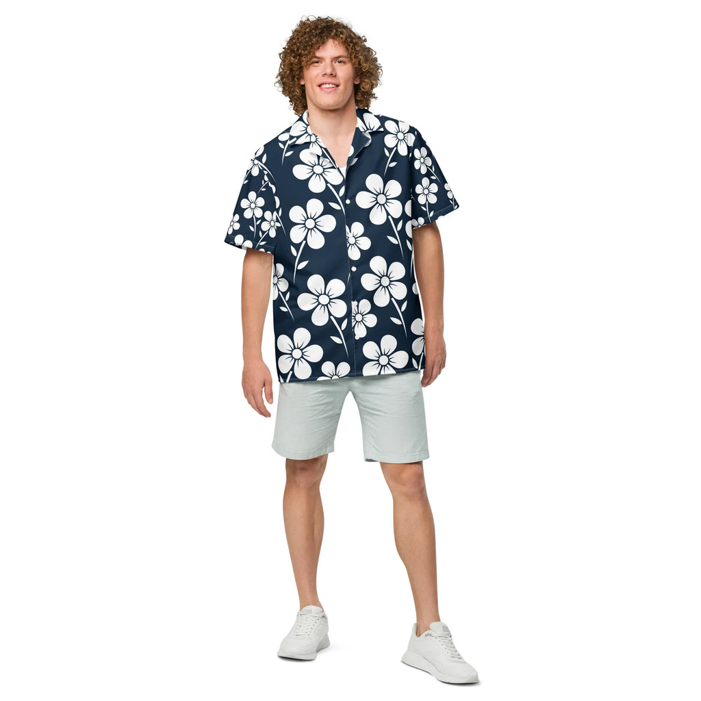 Unisex Button Shirt button shirt AwRans Clothing all-over-print-unisex-button-shirt-white-front-67c4f37b7a828