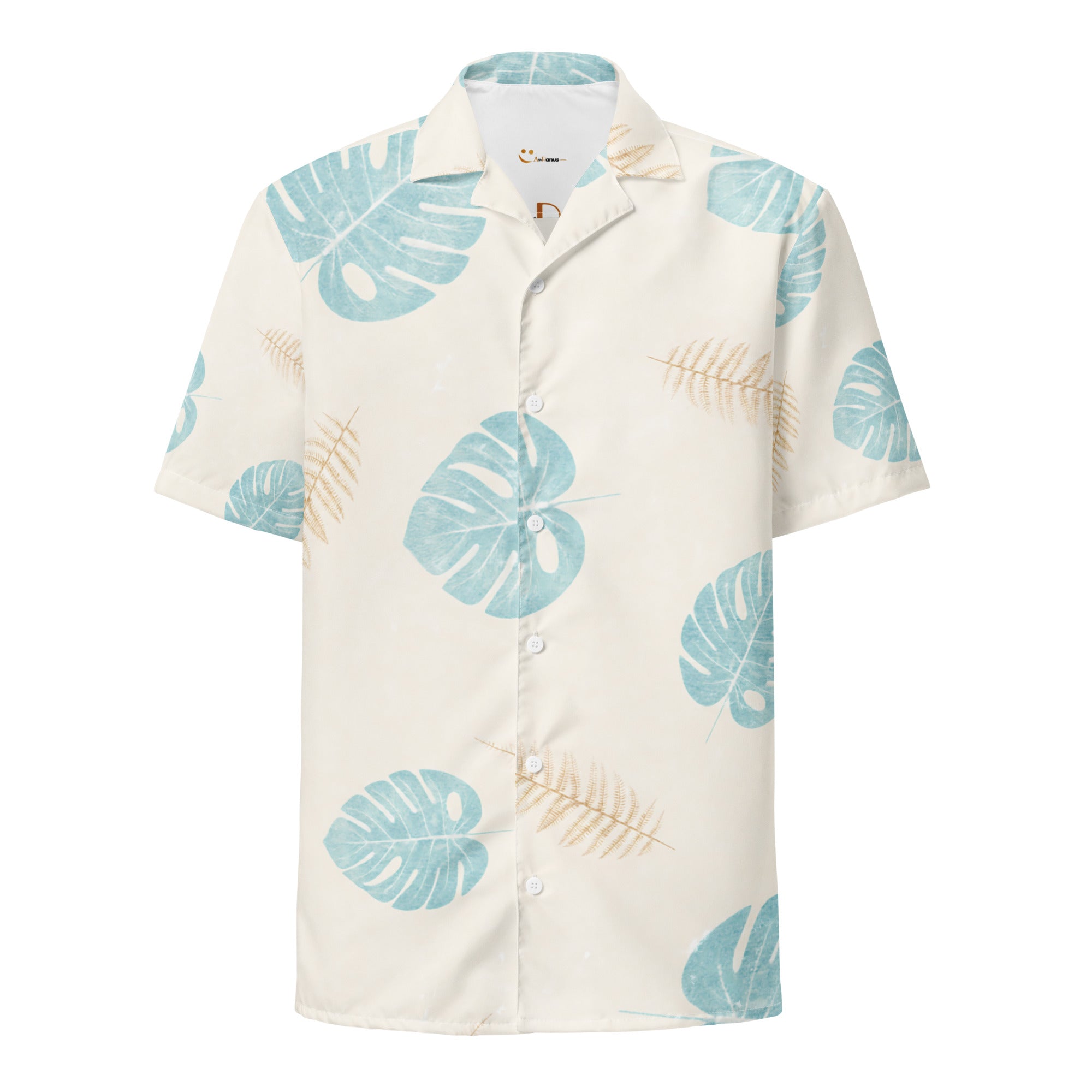 Unisex Button Shirt button shirt AwRans Clothing all-over-print-unisex-button-shirt-white-front-67c4f3c91acf9