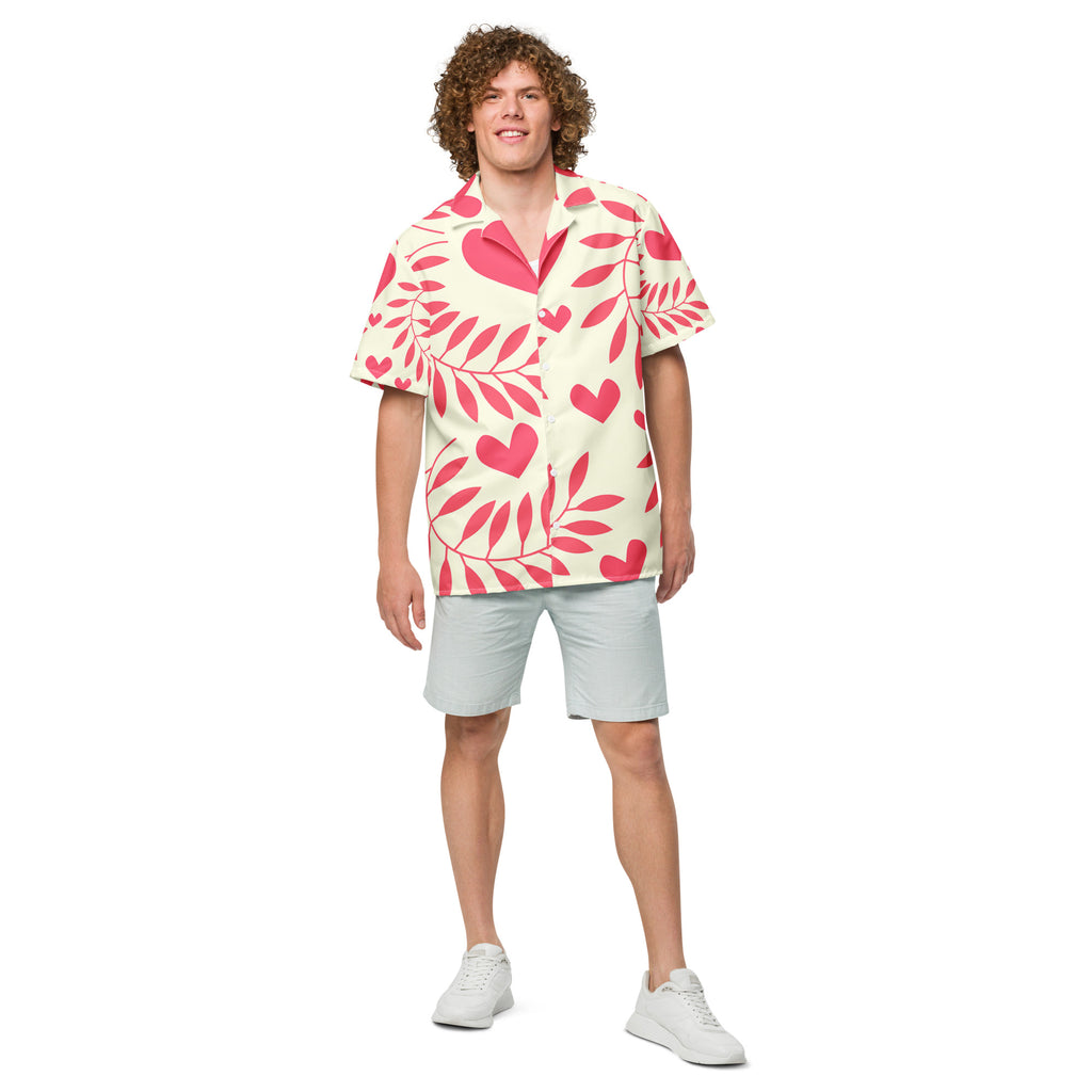 Unisex Button Shirt button shirt AwRans Clothing all-over-print-unisex-button-shirt-white-front-67c4f495ec590