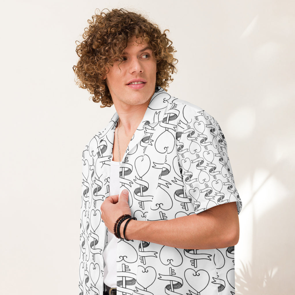 Unisex Button Shirt button shirt AwRans Clothing all-over-print-unisex-button-shirt-white-front-67c4f68ce85cf