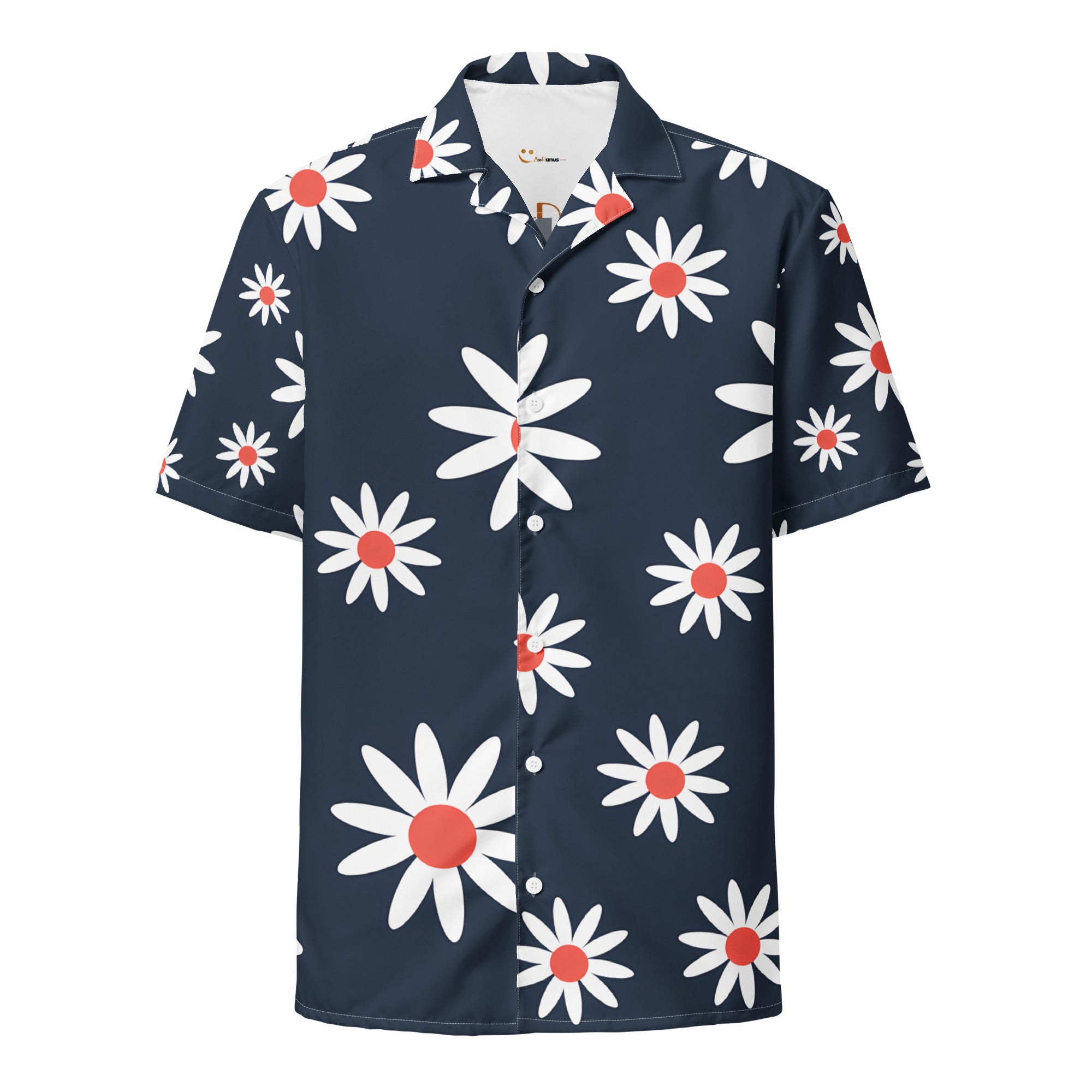 Unisex Button Shirt button shirt AwRans Clothing all-over-print-unisex-button-shirt-white-front-67c4f6e05776d