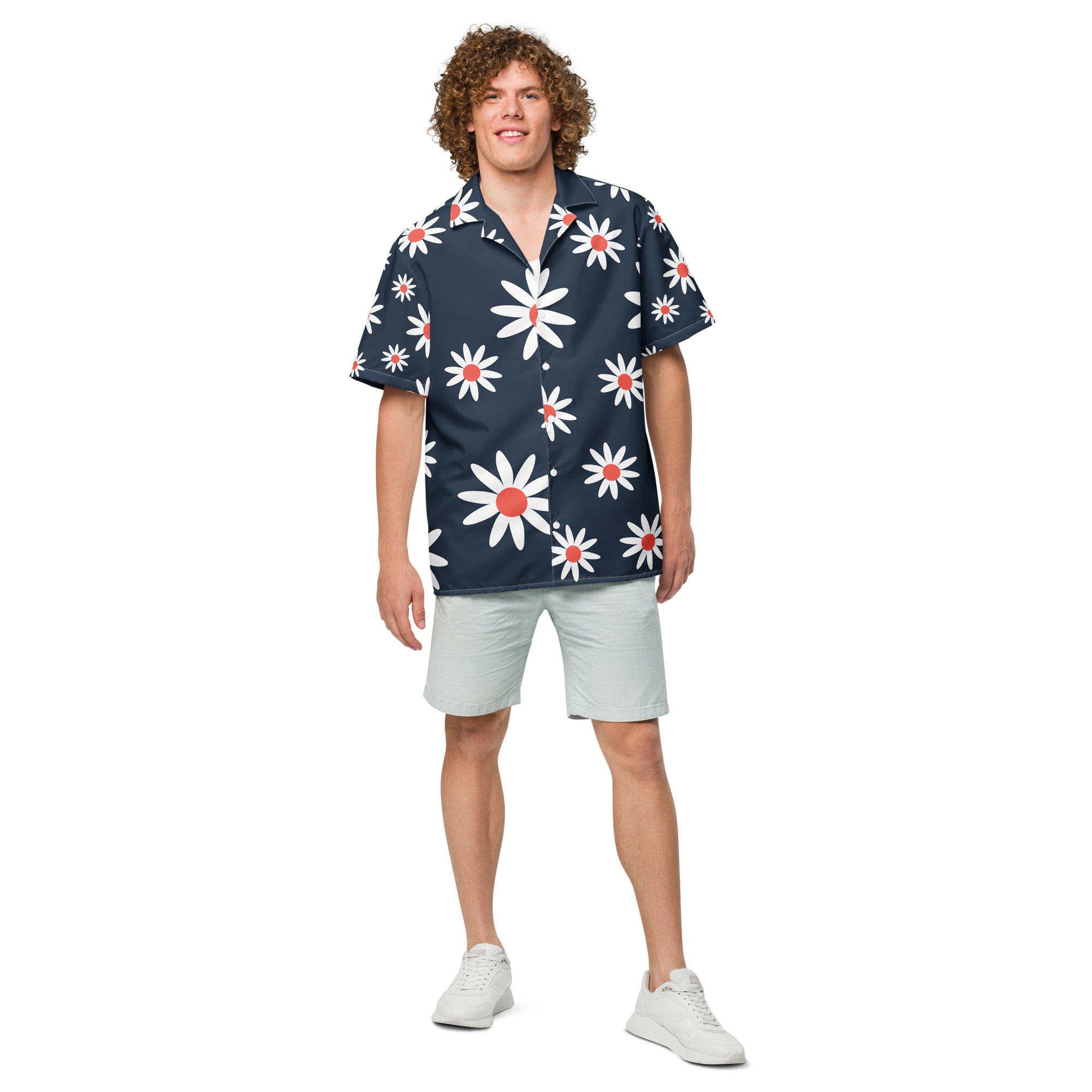 Unisex Button Shirt button shirt AwRans Clothing all-over-print-unisex-button-shirt-white-front-67c4f6e057974